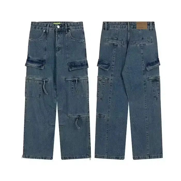 Japanese Brand Cargo Baggy Denim Pant Size US 28 / EU 44 - 6 Thumbnail