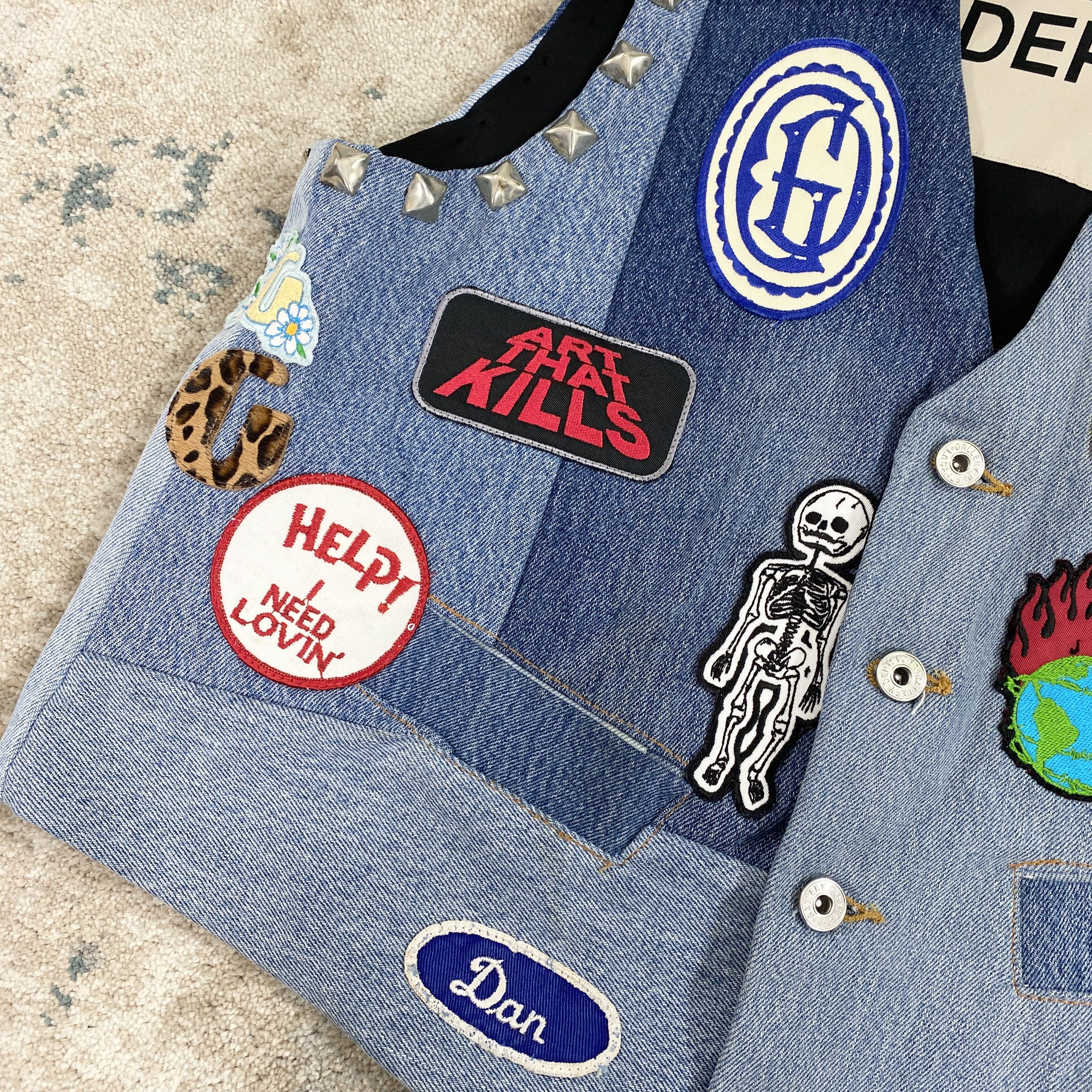 Gallery Dept. Gallery Dept Patch Detail Sleeveless Vest In Blue RRP £1250 Size US M / EU 48-50 / 2 - 6 Thumbnail