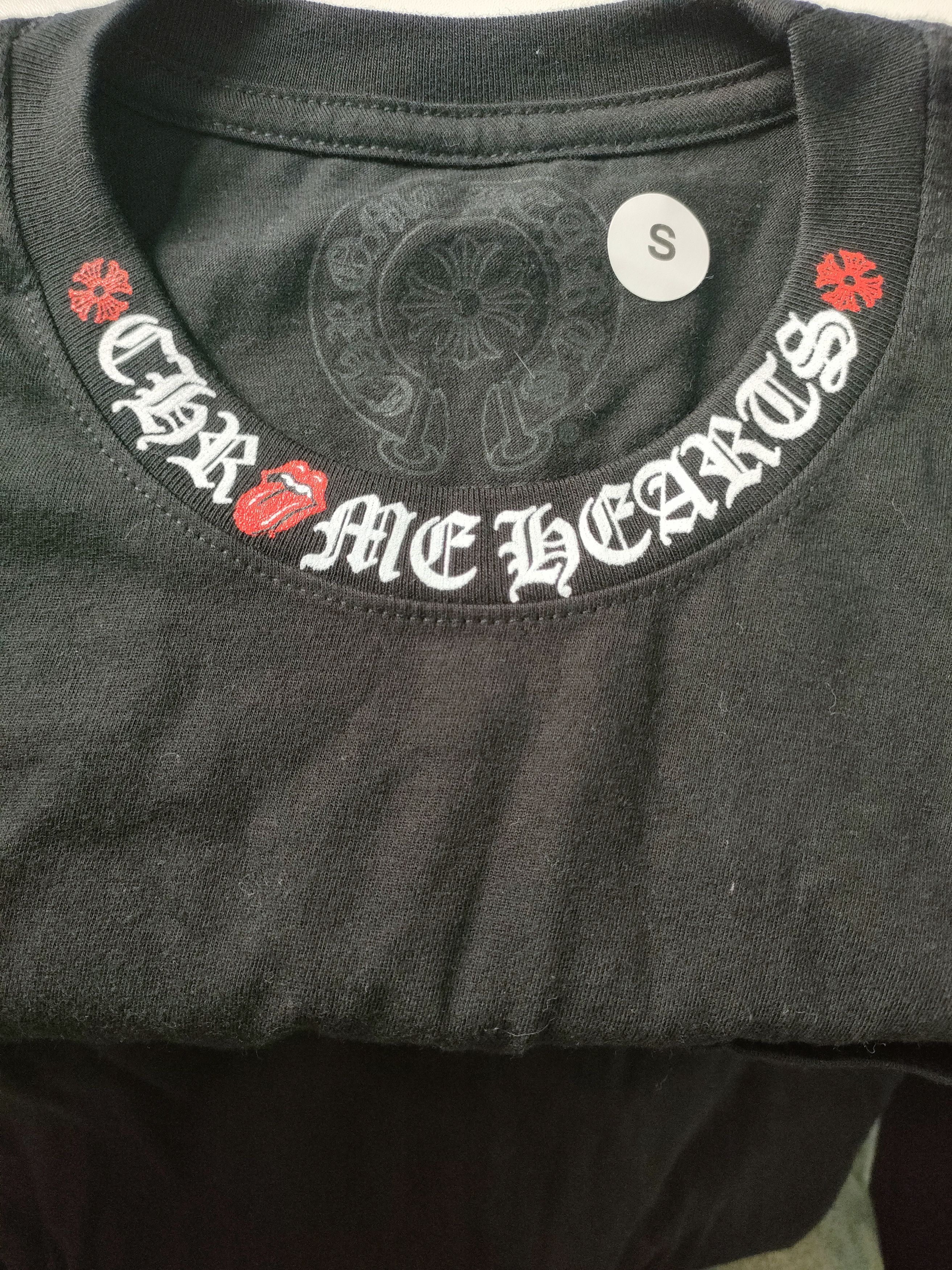 Chrome Hearts Chrome Hearts Rolling Stone Tongue Scroll Black Short Sleeve Size US S / EU 44-46 / 1 - 4 Thumbnail