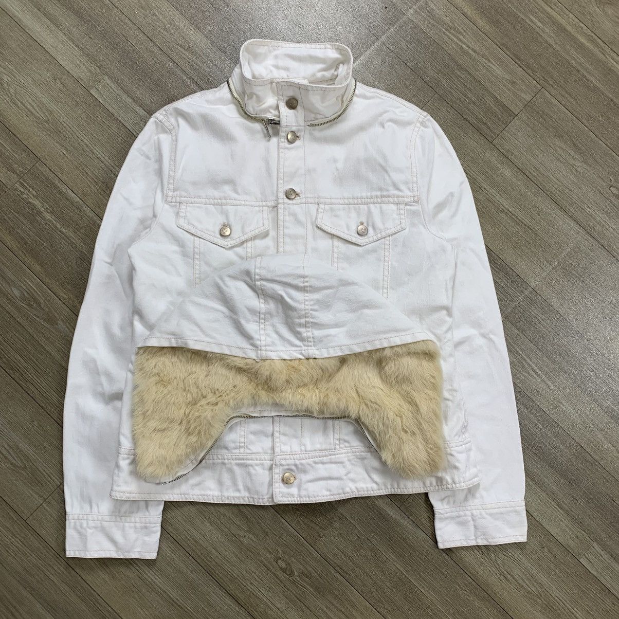 Japanese Brand Enrico Coveri Bandiera Trucker Fur Jeans Jacket Size US L / EU 52-54 / 3 - 12 Thumbnail