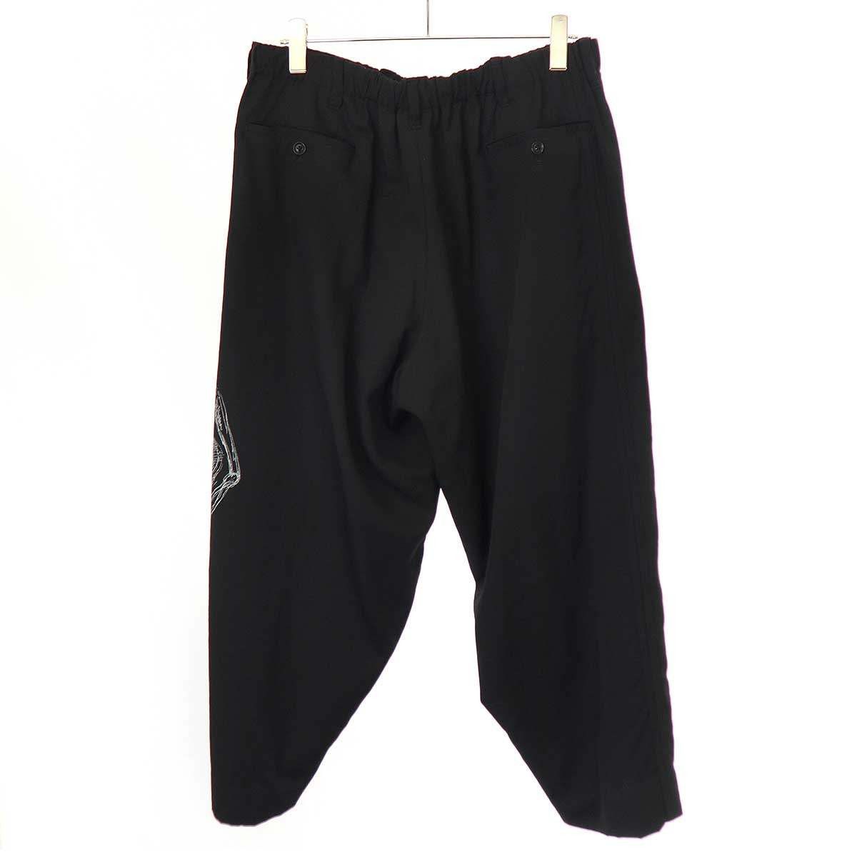 Yohji Yamamoto Yohji Yamamoto Pour Homme 16SS Skull Print Easy Pants Size US 35 - 2 Thumbnail