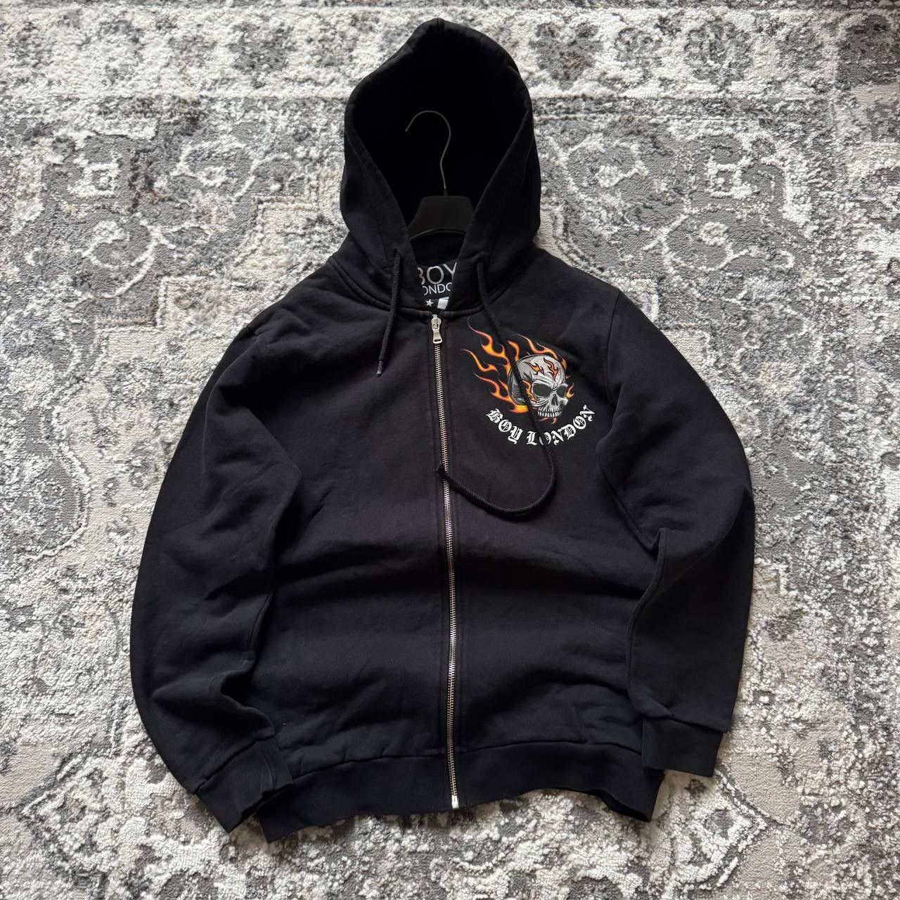 Boy London Vintage Boy London big logo skull flames zip up hoodie Size US S / EU 44-46 / 1 - 1 Thumbnail