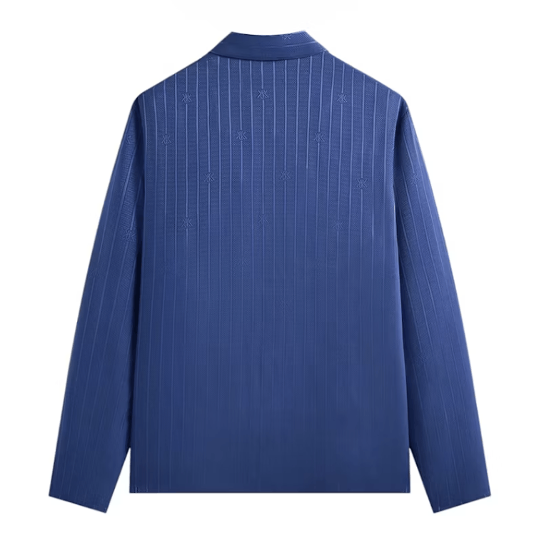 Kith Kith Crest Logo Boxy Collared Silk Overshirt - Bow Blue Size US XL / EU 56 / 4 - 3 Thumbnail