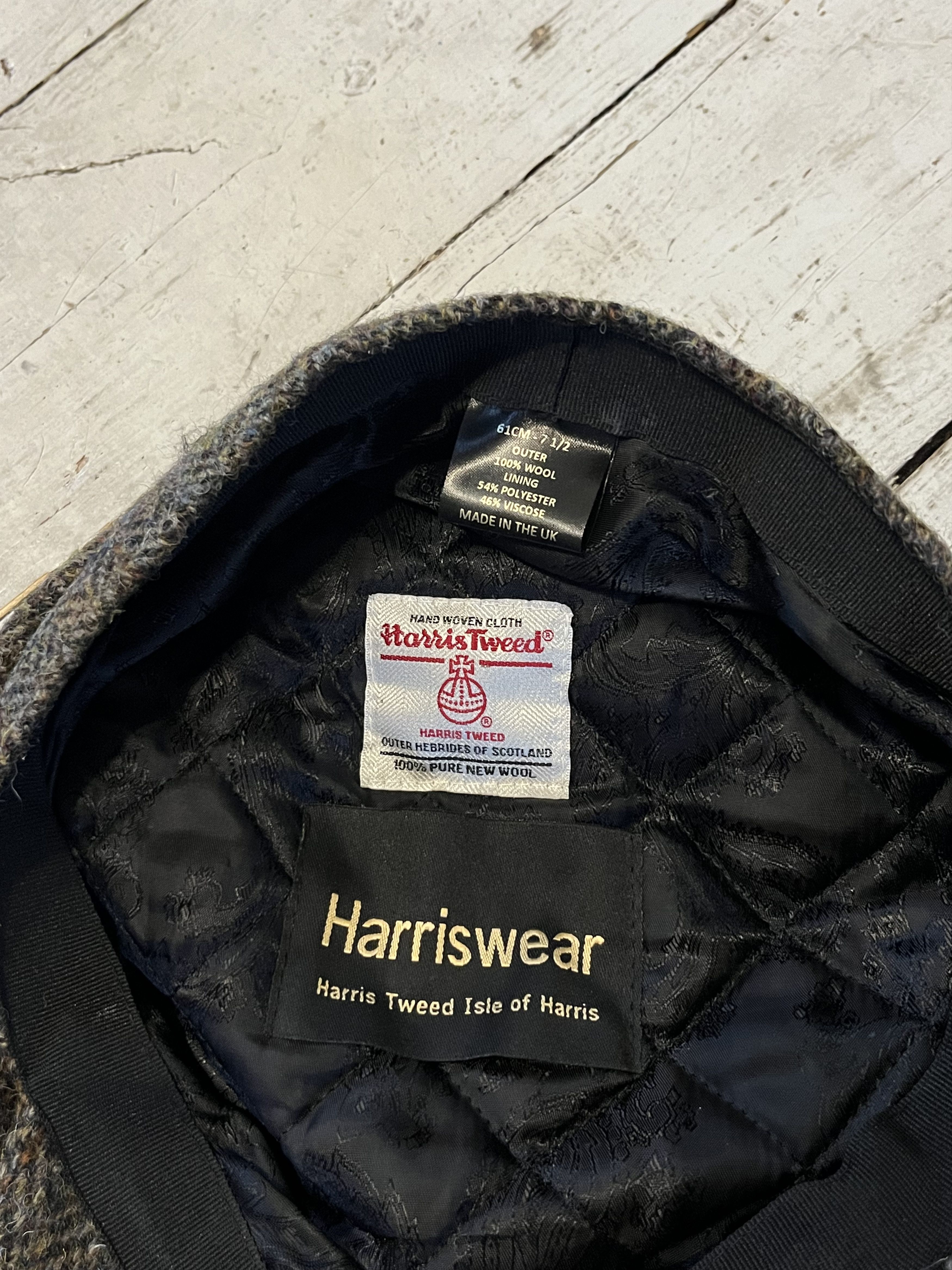 Harris Tweed × Vintage 90s Harris Tweed Wool Flatcap Hat Size ONE SIZE - 6 Thumbnail