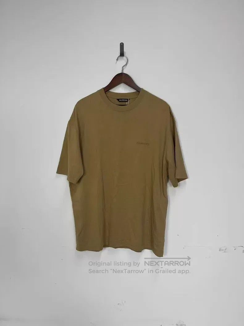 Balenciaga Balenciaga Khaki BB embroidered logo letter short-sleeve s Size US M / EU 48-50 / 2 - 2 Thumbnail