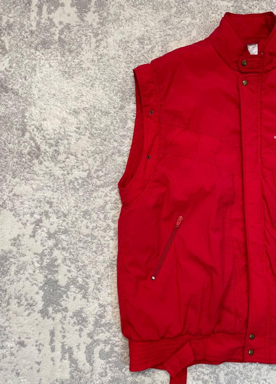 Adidas Vintage Adidas Originals Vest Red Trefoil Sleeveless Jacket Size US XL / EU 56 / 4 - 5 Thumbnail