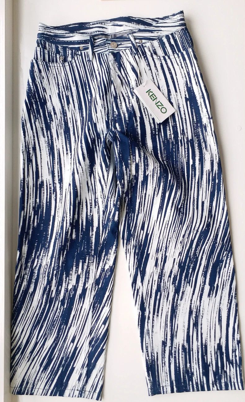 Kenzo KENZO Men's Wide-Leg Cropped Jeans - dmc Size US 28 / EU 44 - 1 Thumbnail
