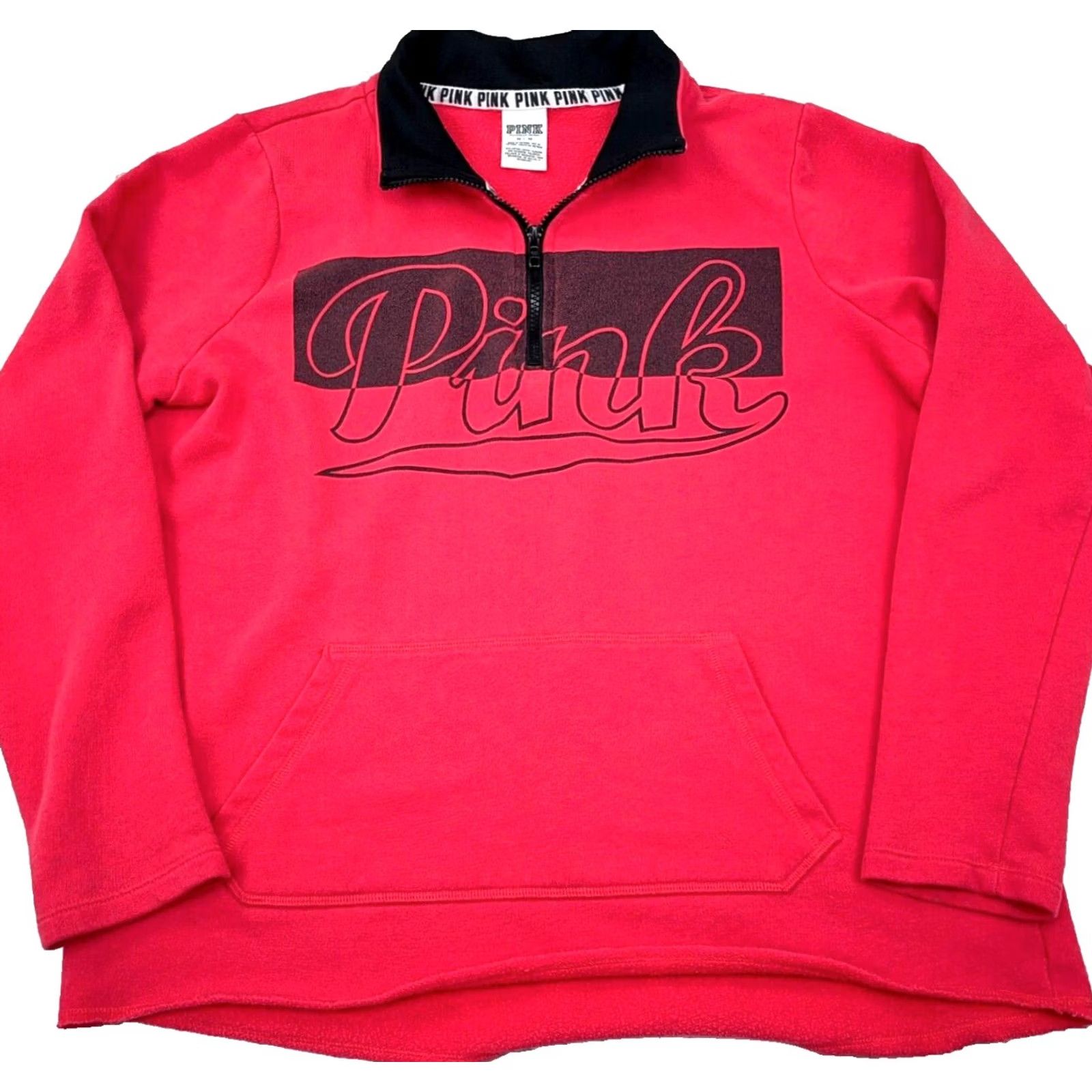 Victoria's Secret Victoria's Secret Sweatshirt Women Medium PINK Pullover Quarter Zip Sweater Size M / US 6-8 / IT 42-44 - 2 Thumbnail
