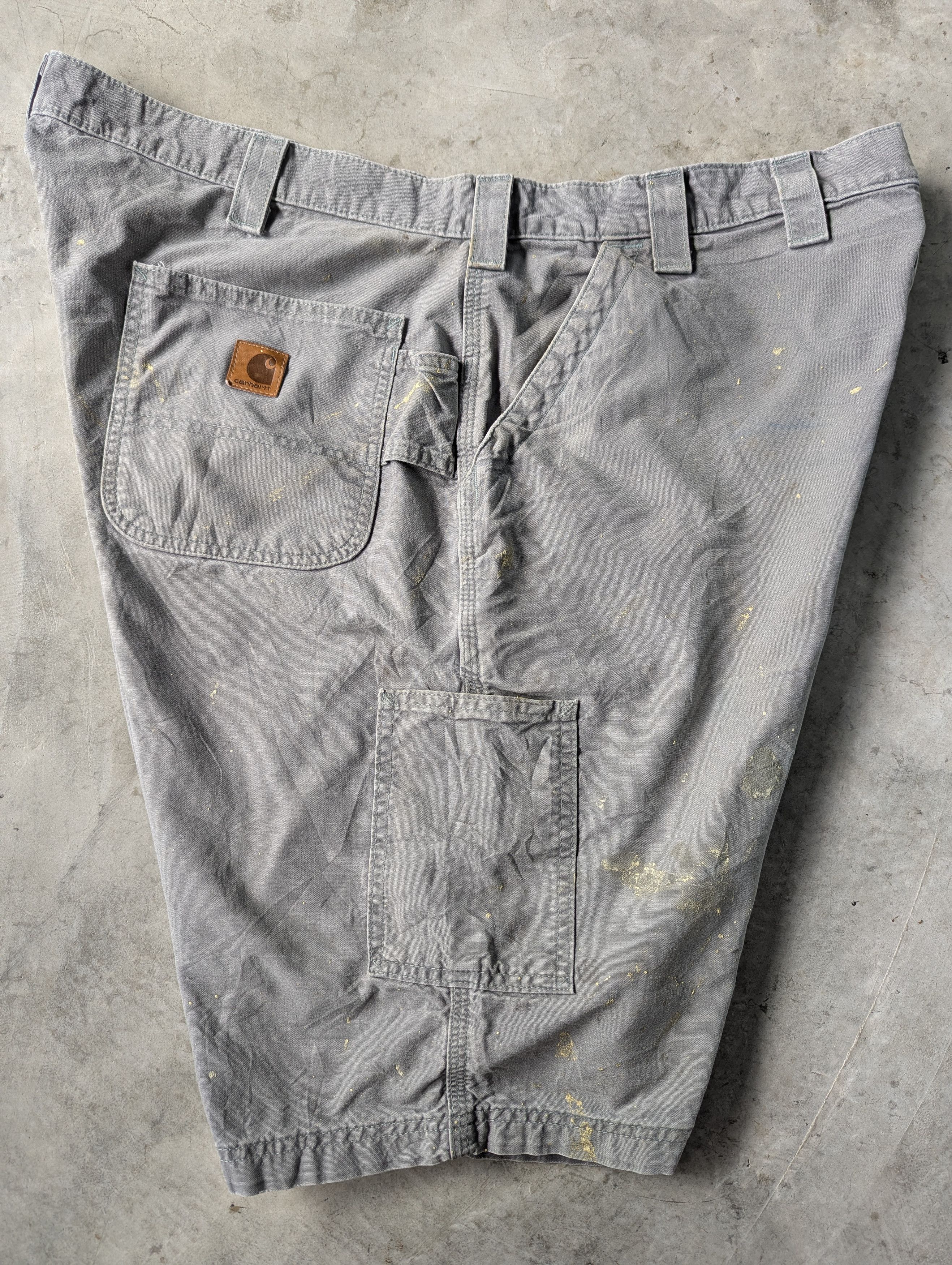 Carhartt Distressed Faded Paint Gray Carhartt Short Cargo Pants Baggy Size US 42 / EU 58 - 11 Thumbnail