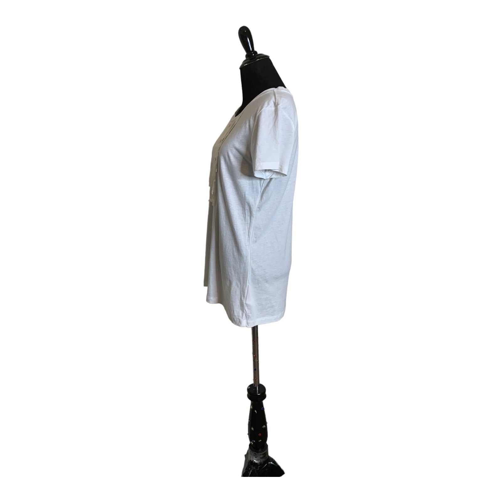 Gap Gap white short sleeves blouse tee size Large Size L / US 10 / IT 46 - 14 Thumbnail