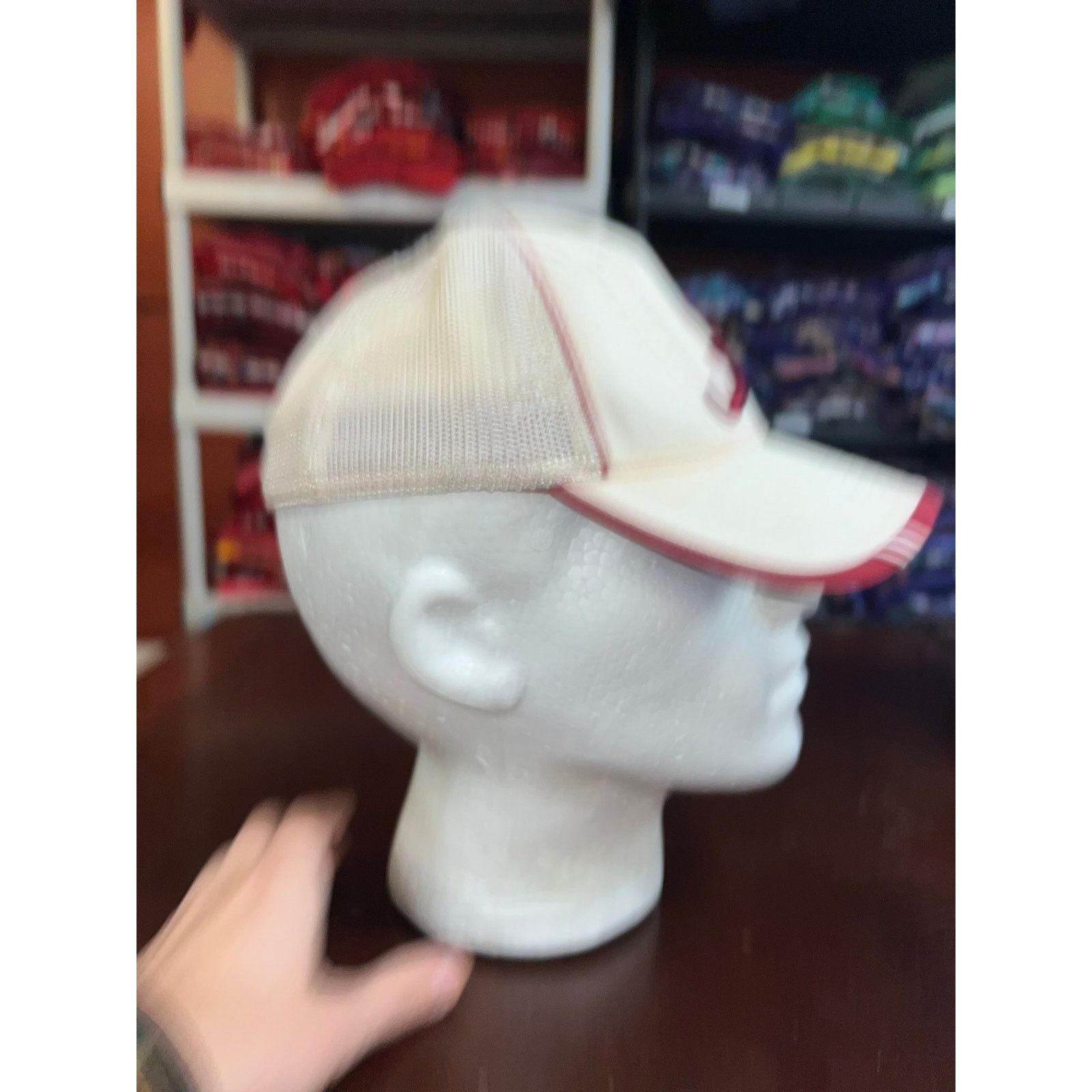 Adidas Alabama Crimson Tide Hat Adidas White Red Cap Headwear Worn Size ONE SIZE - 6 Thumbnail