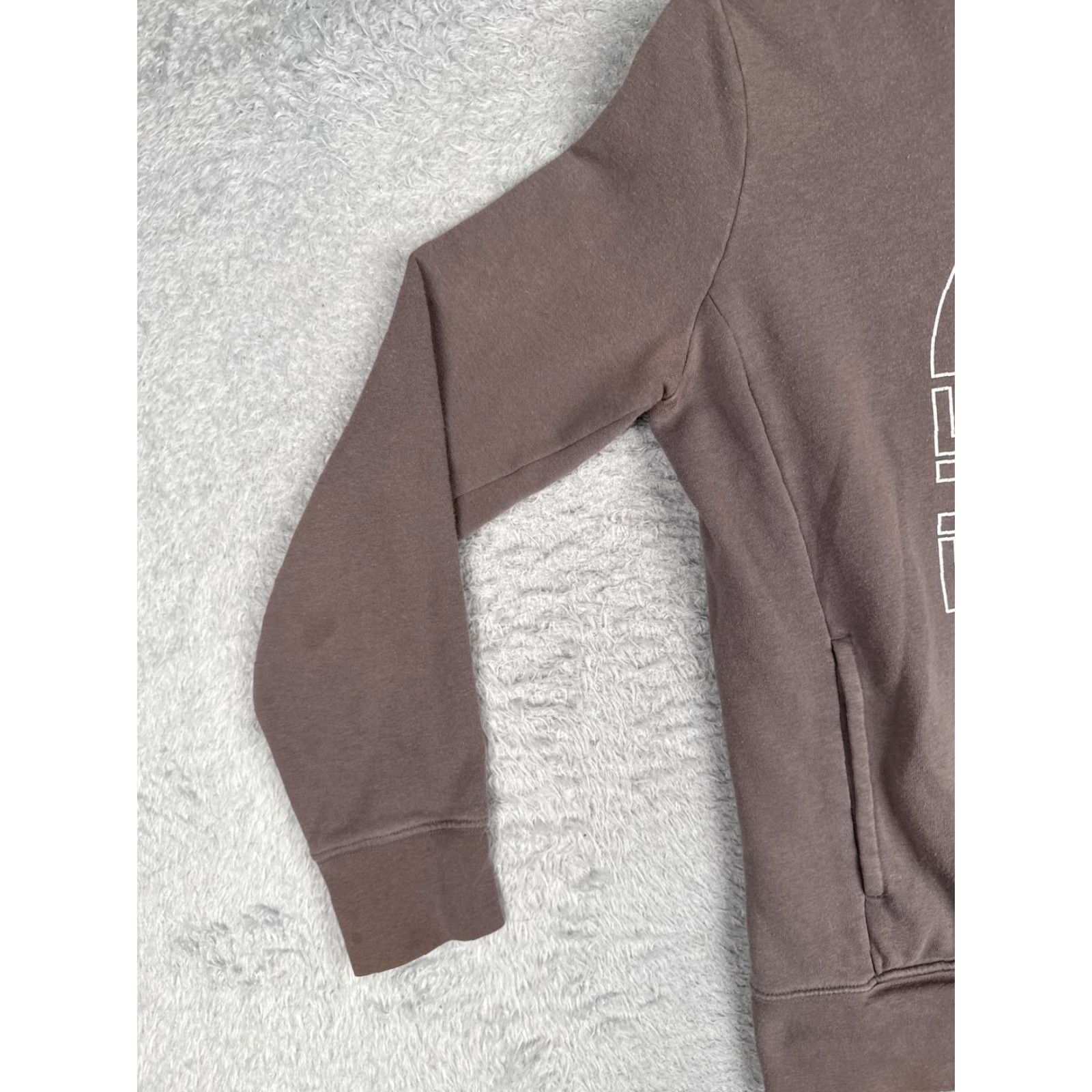 The North Face The North Face Hoodie Womens Medium Brown Vertical Logo Pullover Sweatshirt Size M / US 6-8 / IT 42-44 - 3 Thumbnail