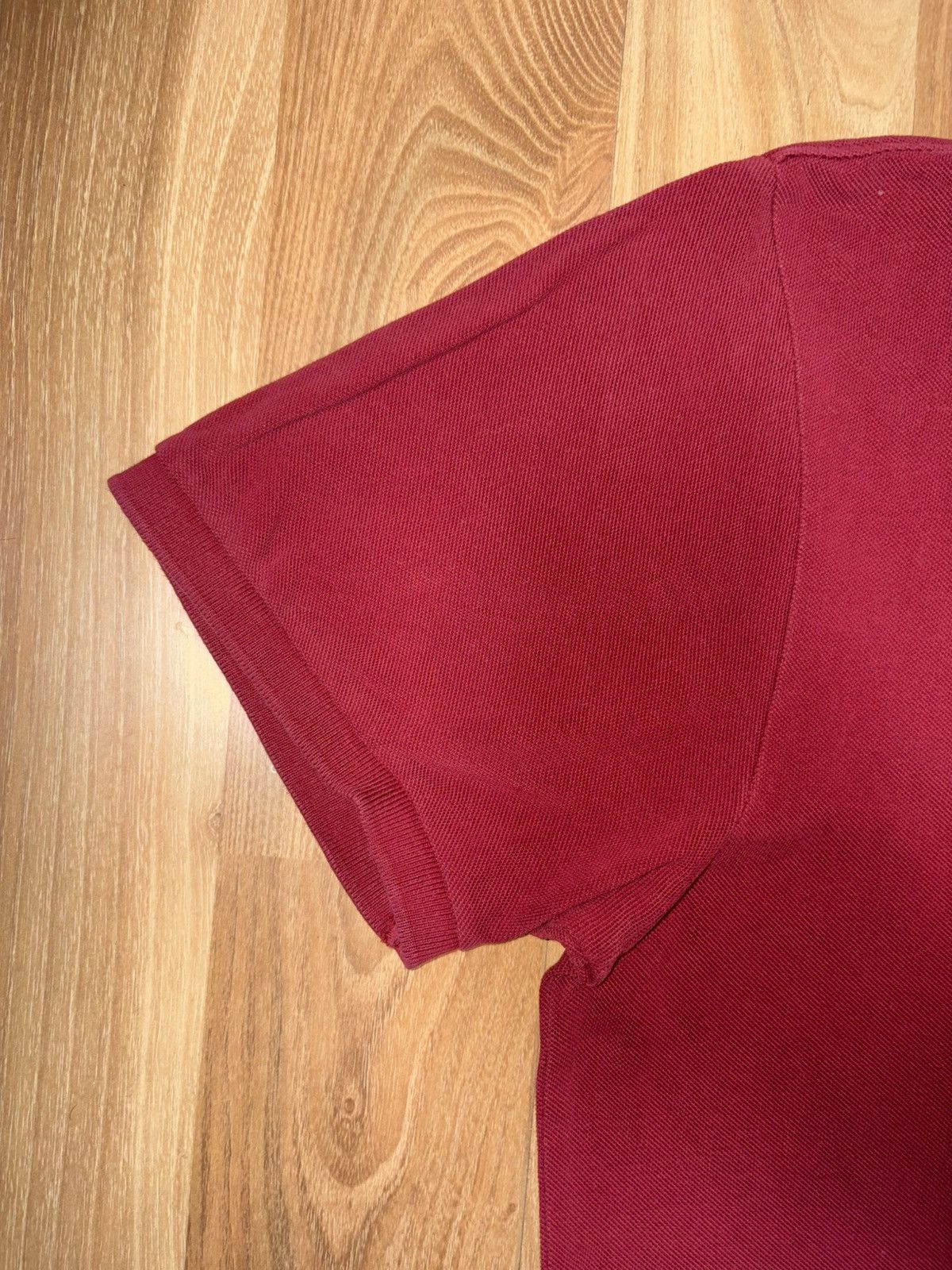 Polo Ralph Lauren VTG Polo Ralph Lauren Custom Fit Pique Polo Burgundy XL Size US XL / EU 56 / 4 - 3 Thumbnail