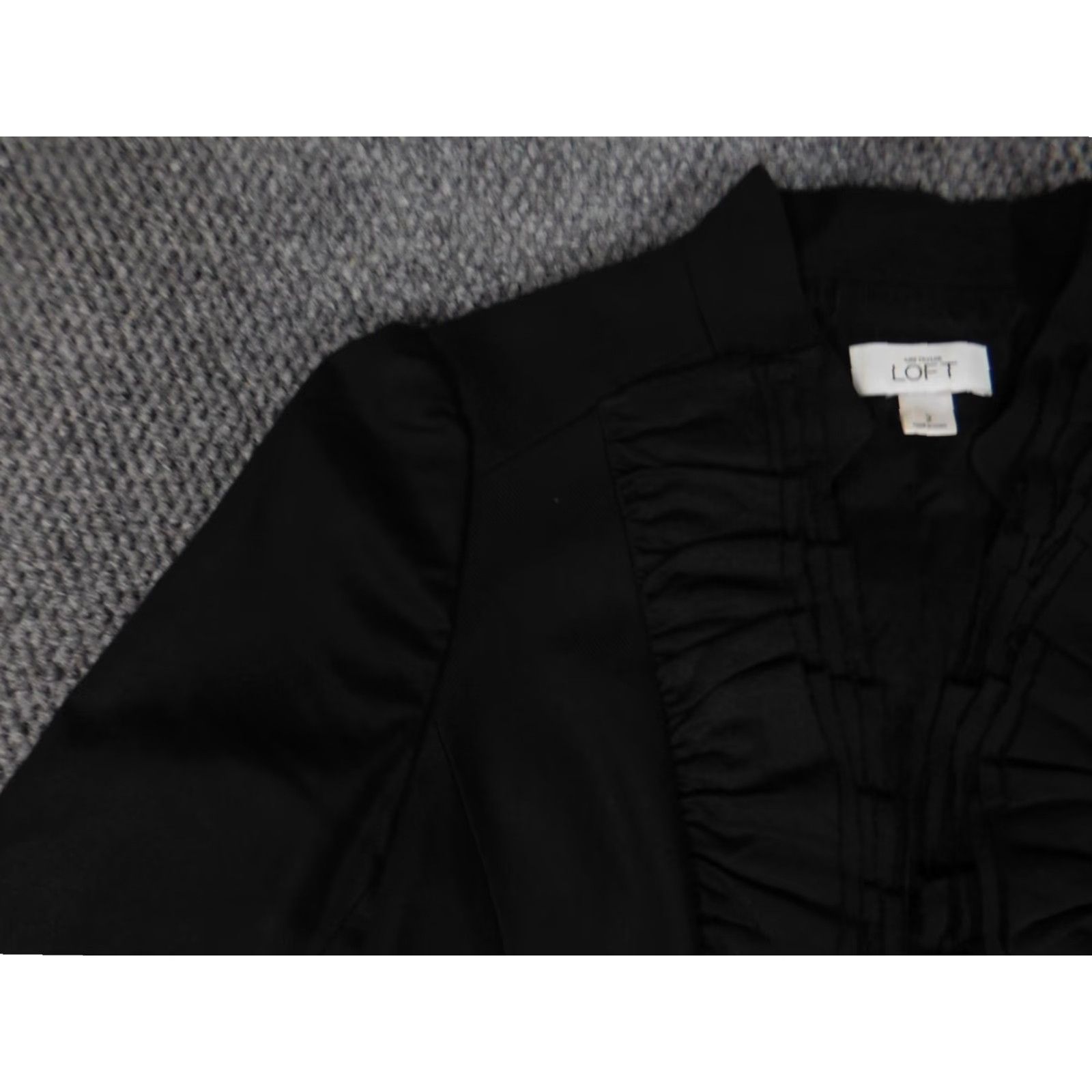Ann Taylor Ann Taylor Loft Womens Jacket 2 Black Casual Hook Size XS / US 0-2 / IT 36-38 - 4 Thumbnail