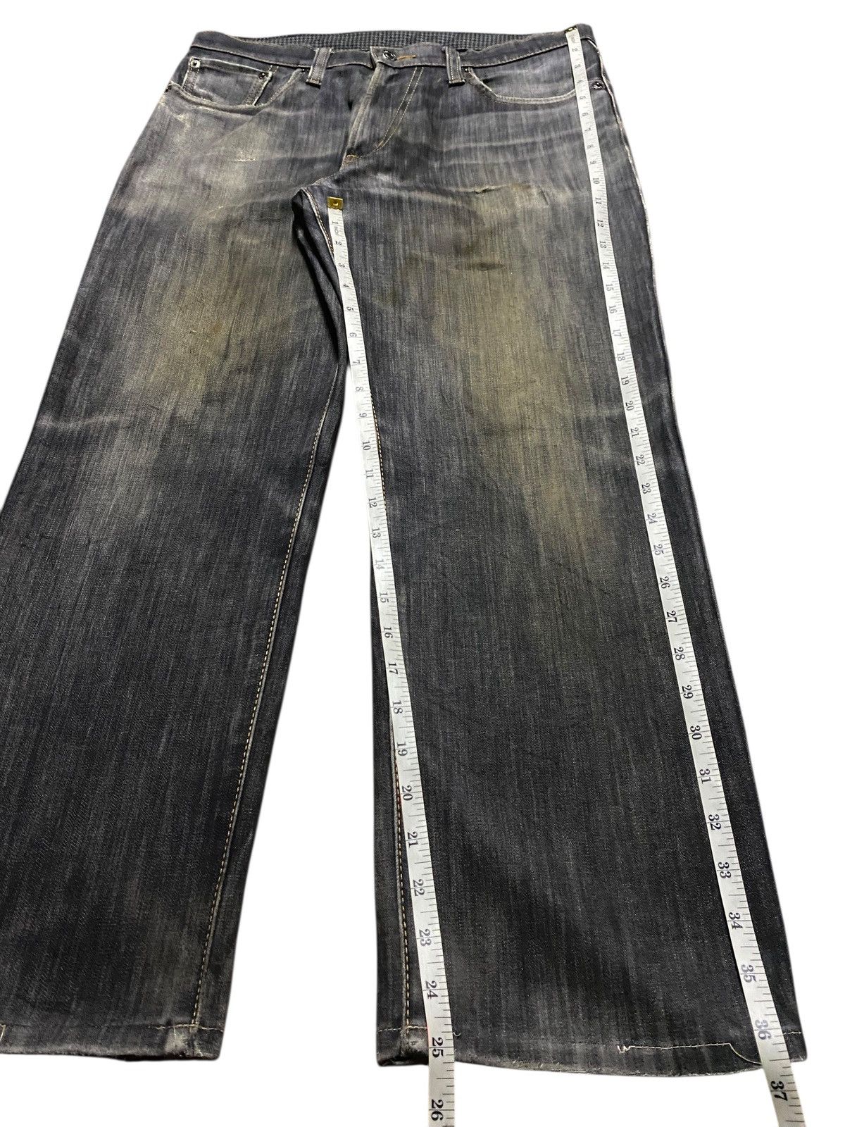 Japanese Brand Vintage Japanese Brand Edwin 403 Distressed Loose Jeans Size US 32 / EU 48 - 14 Thumbnail