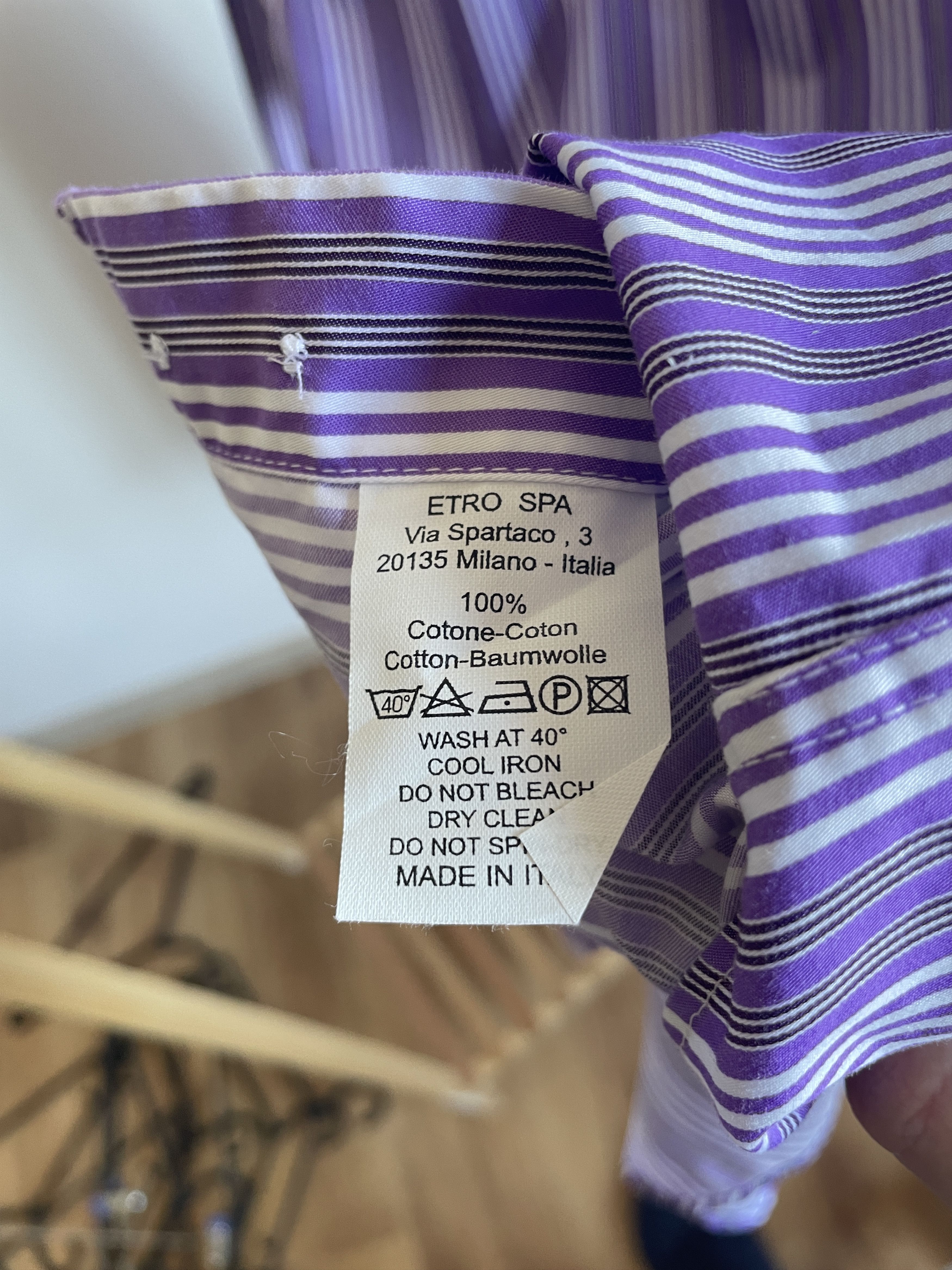 Etro Etro Striped Dress Shirt Size 43 Size 44R - 7 Thumbnail