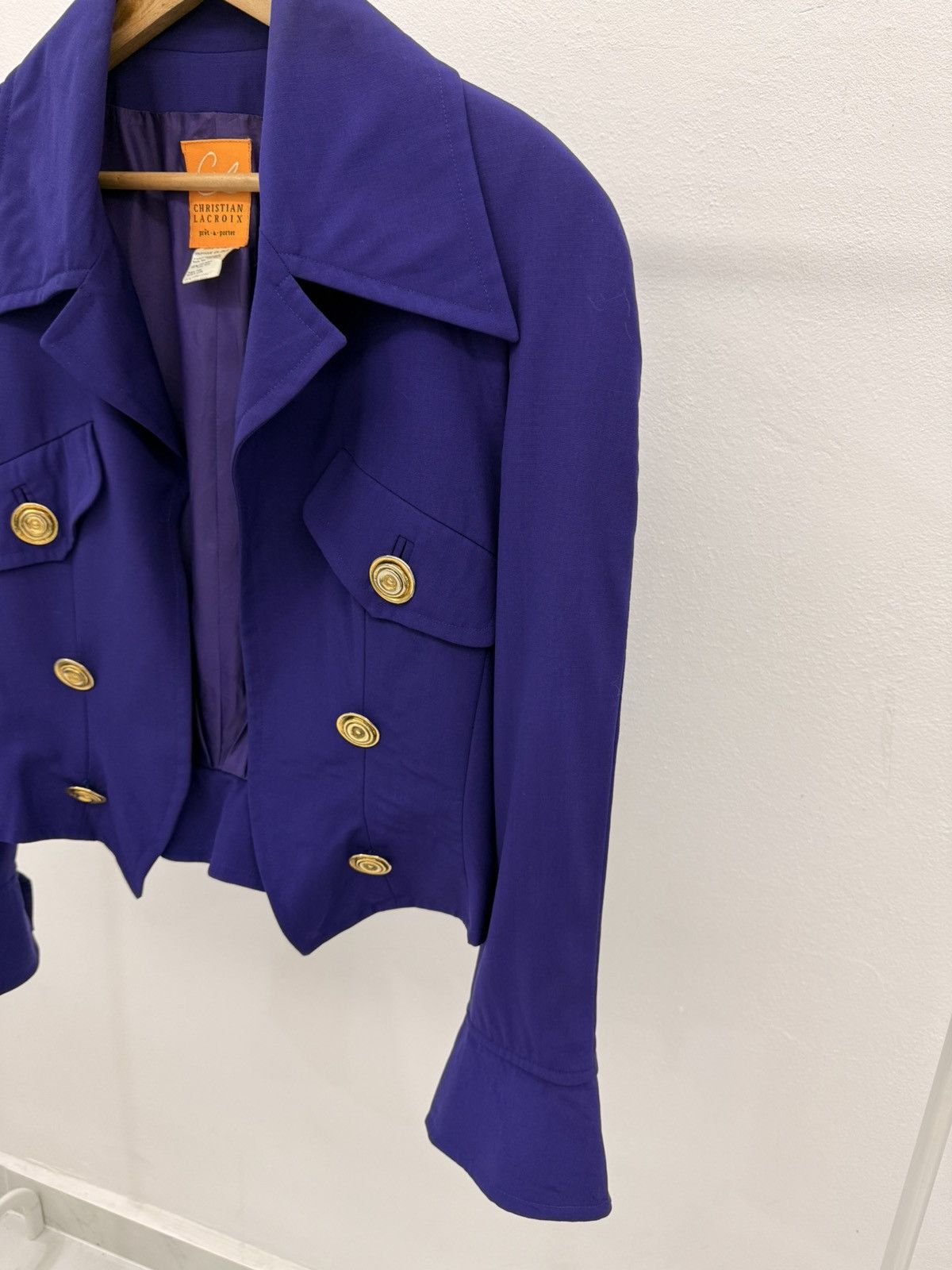 Christian Lacroix Christian Lacroix ButtonLess Cropped Jacket Extra Longsleeve Size L / US 10 / IT 46 - 2 Thumbnail