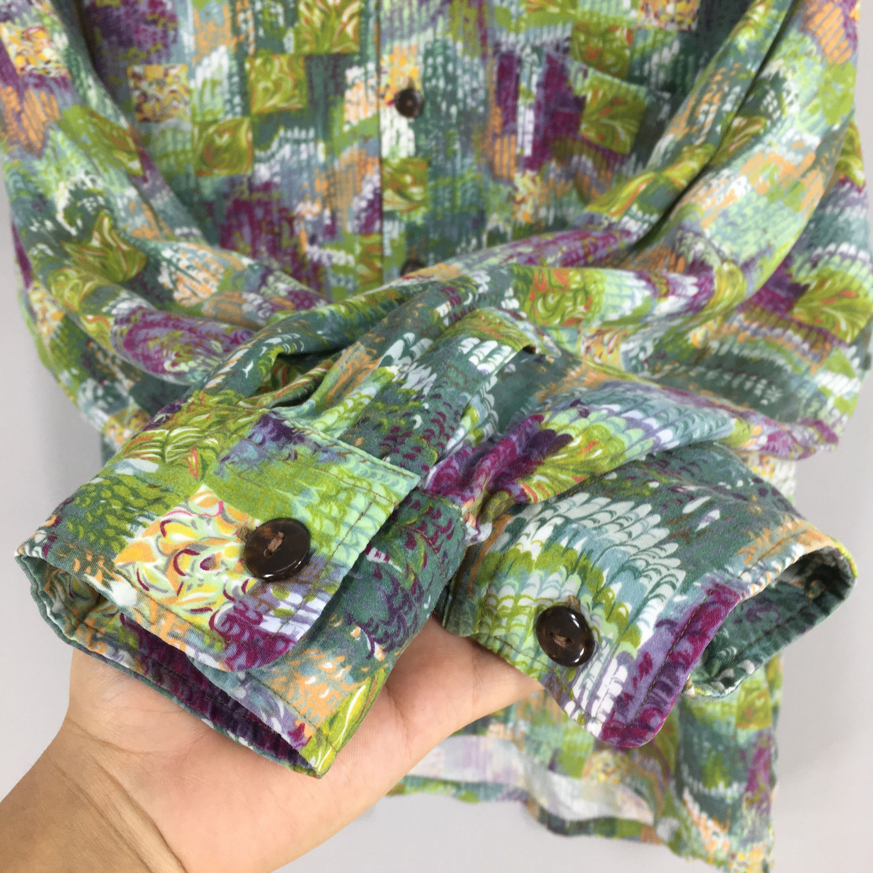 Vintage Vintage 90s Patchwork Abstract Funky Rayon Shirt XL Size US XL / EU 56 / 4 - 5 Thumbnail