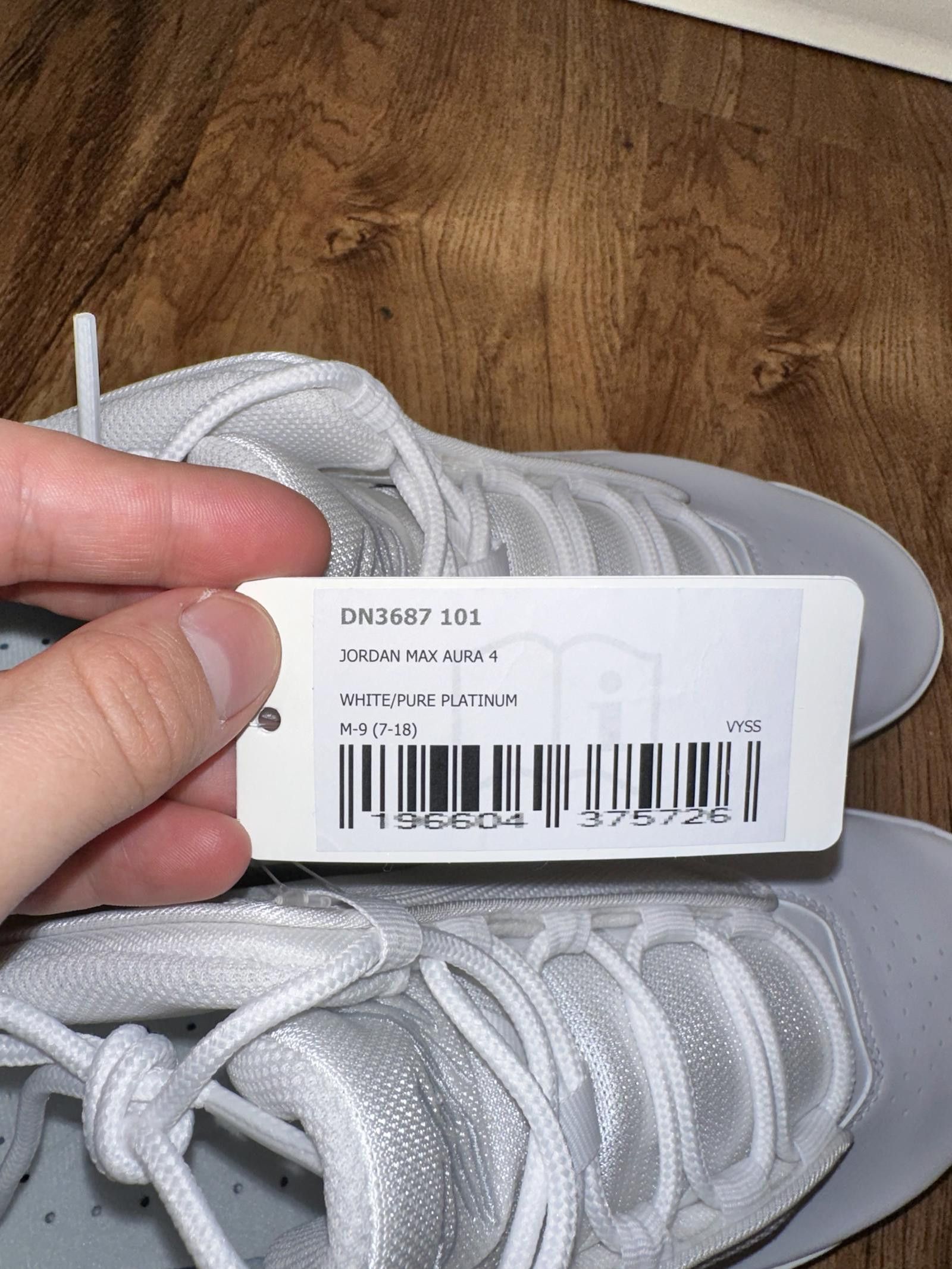 Nike Jordan Max 4 Aura Shoes Pure Platinum Sample