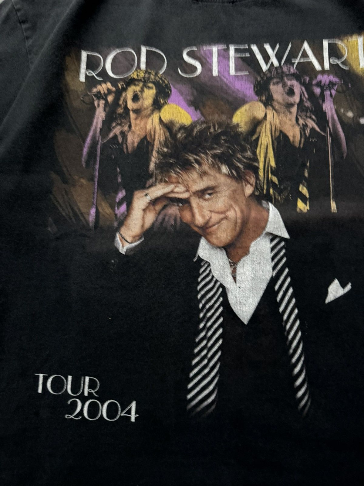 Band Tees Vintage 90’s/00’s Rod Stewart 2004 Tour Band Tee Faded Boxy Size US L / EU 52-54 / 3 - 2 Thumbnail