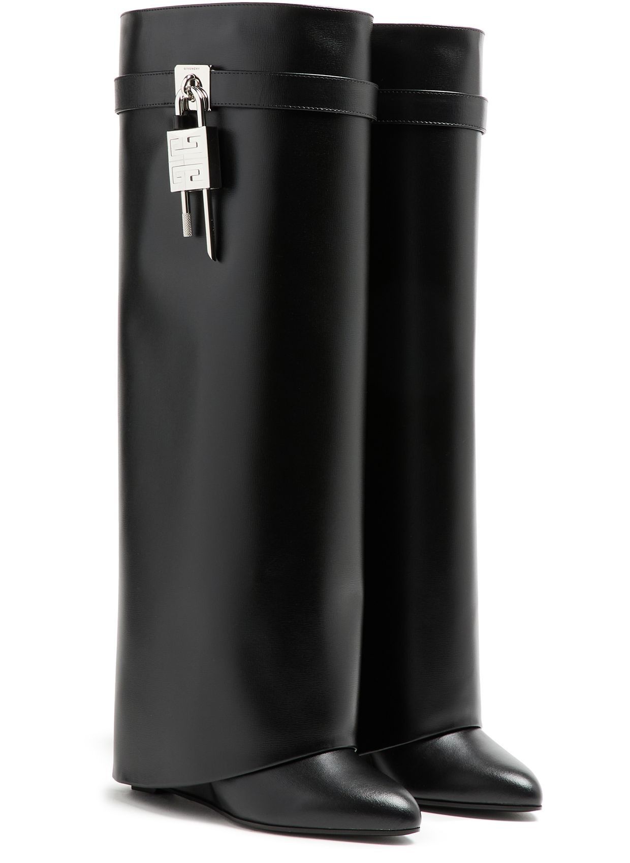 Givenchy o1srvl11e1225 Shark Lock Boots in Black Size US 5 / IT 35 - 2 Thumbnail