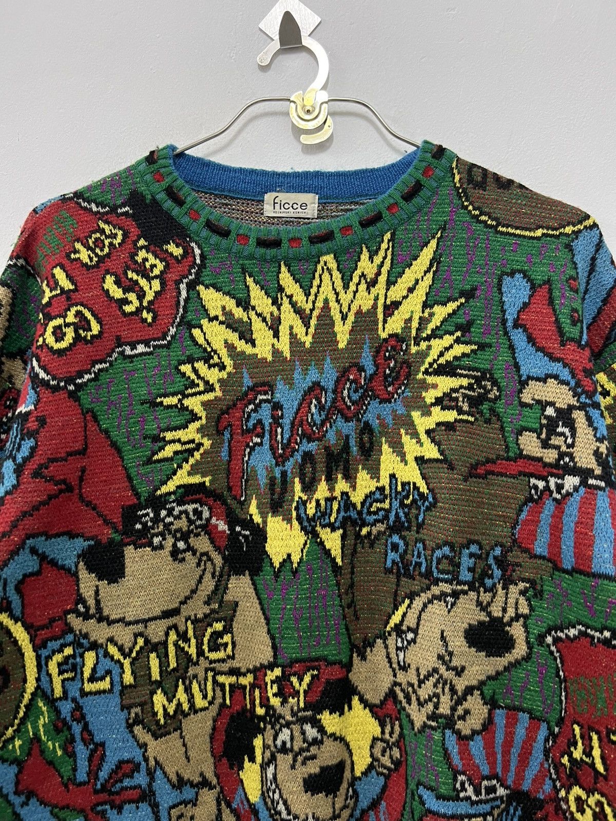 Anime ARCHIVE 80s Ficce Muttley Wacky Race Anime Intarsia Knitwear Size US M / EU 48-50 / 2 - 4 Thumbnail