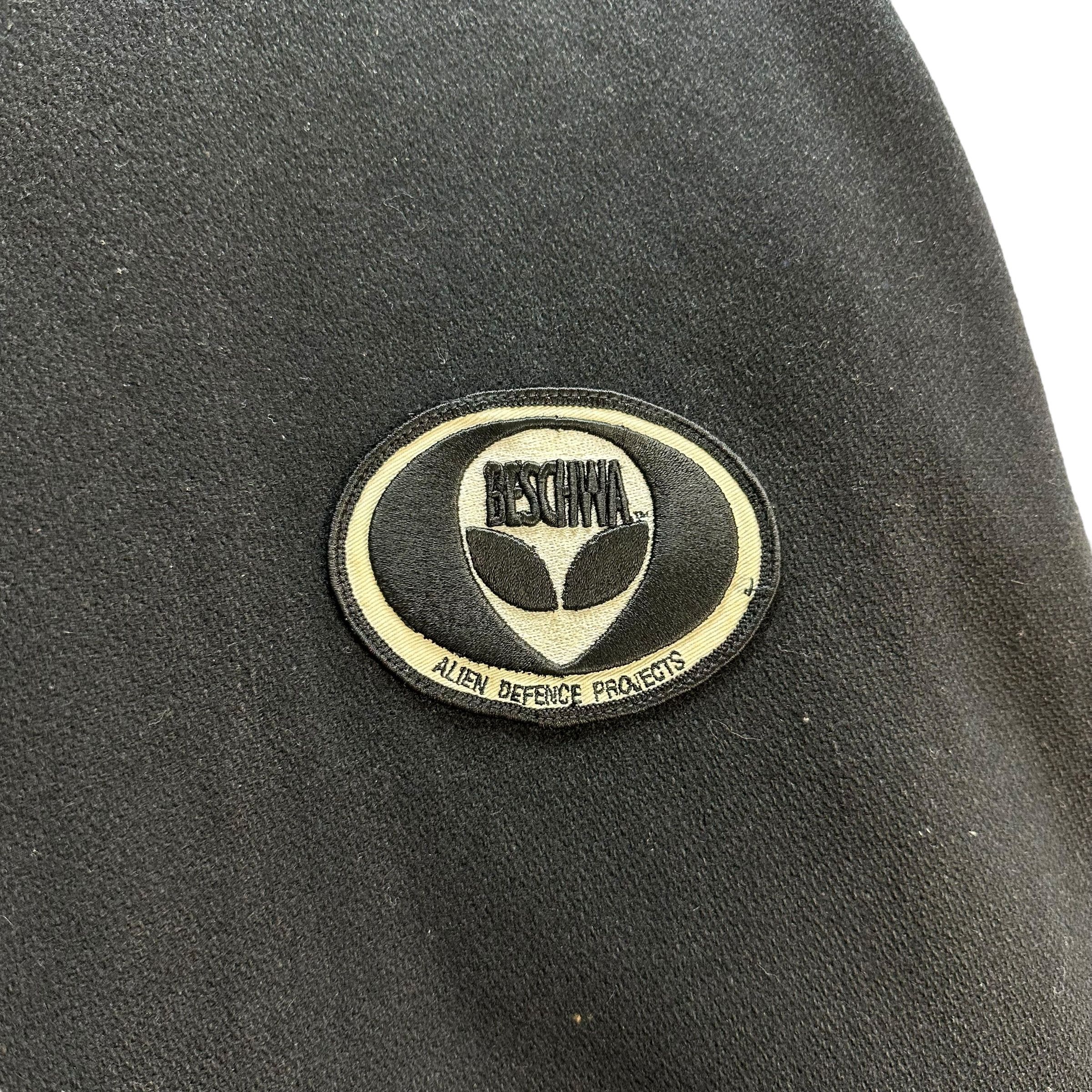 BESCHWA Embroidery Big Logo Wool Bomber Jacket #A53-1238