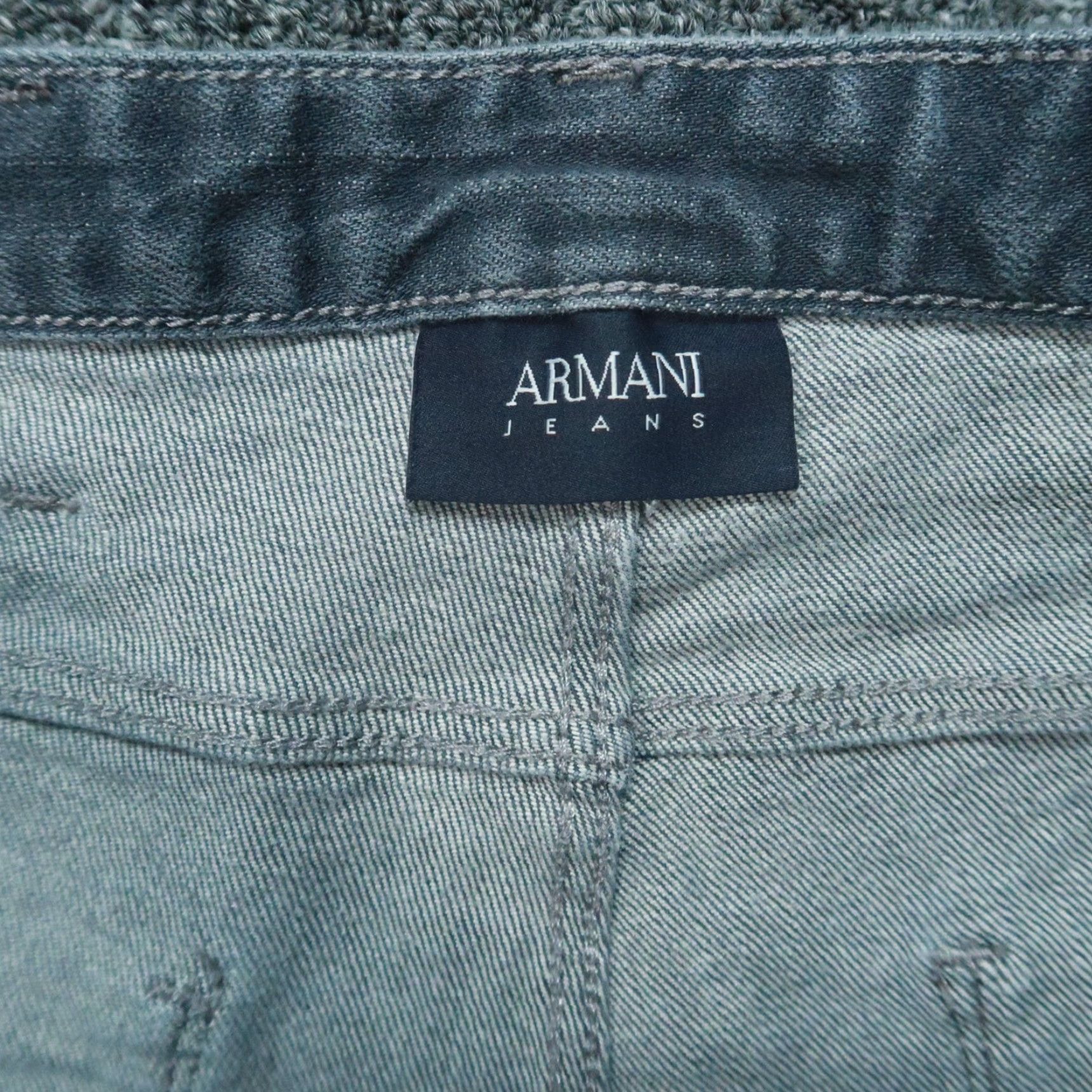 Vintage Armani Jeans Mens Jeans 31x31 5-Pocket Straight Denim Gray Blue Cotton Denim Vintage No Size US 31 - 4 Thumbnail