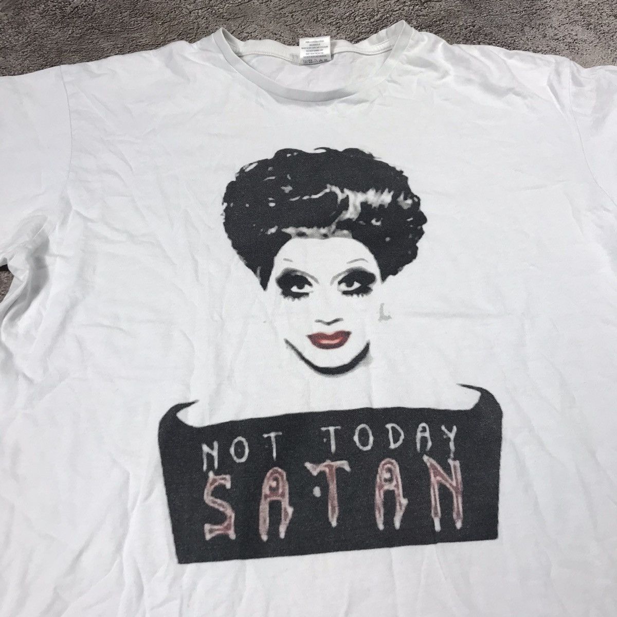 Vintage Vintage Y2K Graphic Tee Not Today Satan Funny Skate Baggy L Size US L / EU 52-54 / 3 - 2 Thumbnail