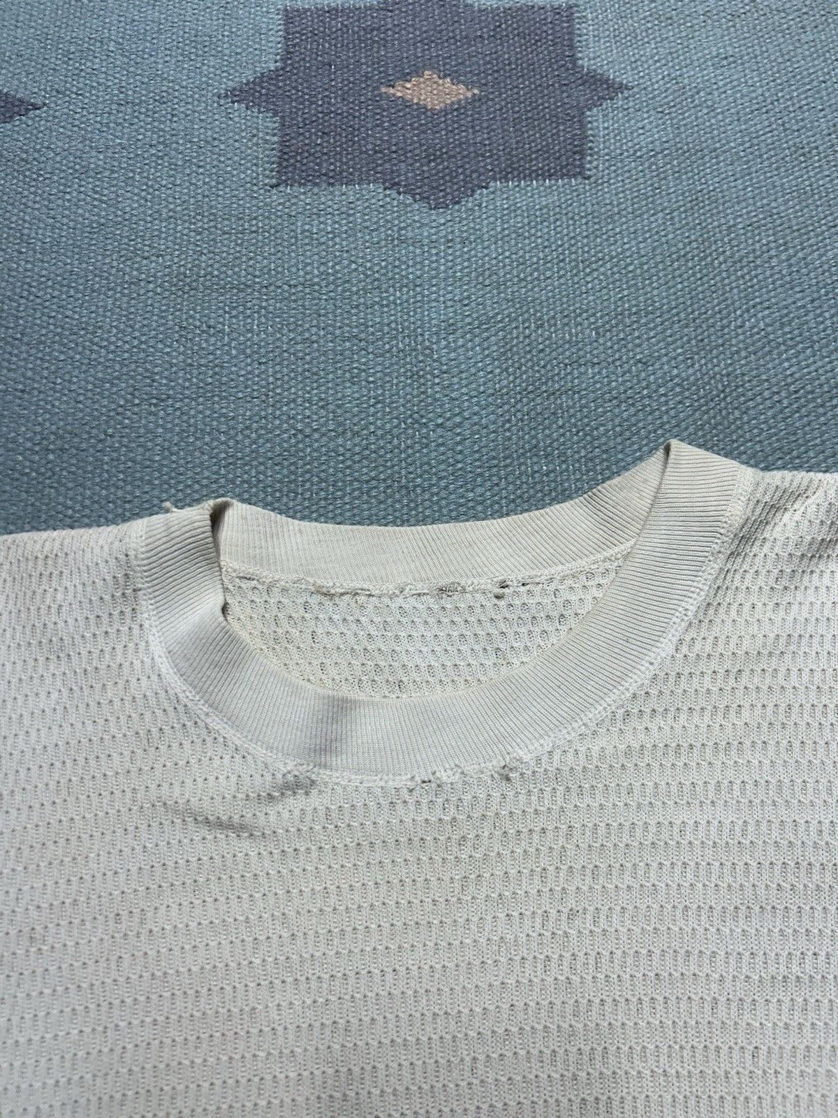 Vintage Vintage 50s waffle knit thermal shirt chopped cotton Medium Size US M / EU 48-50 / 2 - 6 Thumbnail