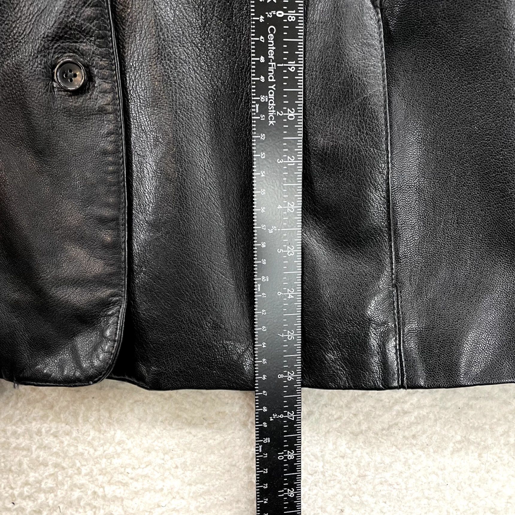 Vintage VINTAGE 90s Y2K Black Leather Jacket Womens XL 14 Large Patent Lined Button Up Grunge - Amanda Smith Size XL / US 12-14 / IT 48-50 - 7 Thumbnail