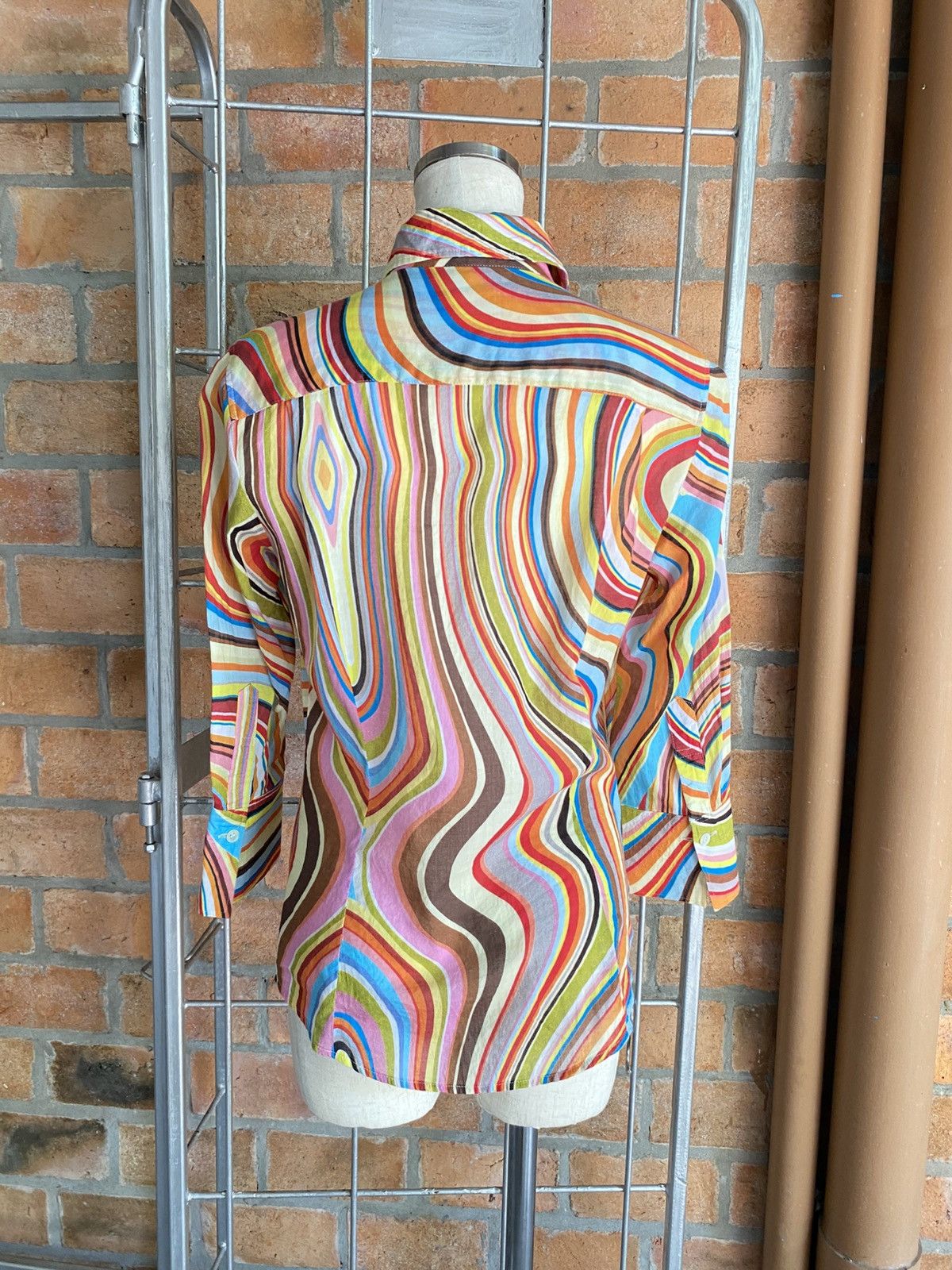 Paul Smith Paul Smith BLACK Multicolor Psychedelic Wave Shirt Size S / US 4 / IT 40 - 20 Thumbnail