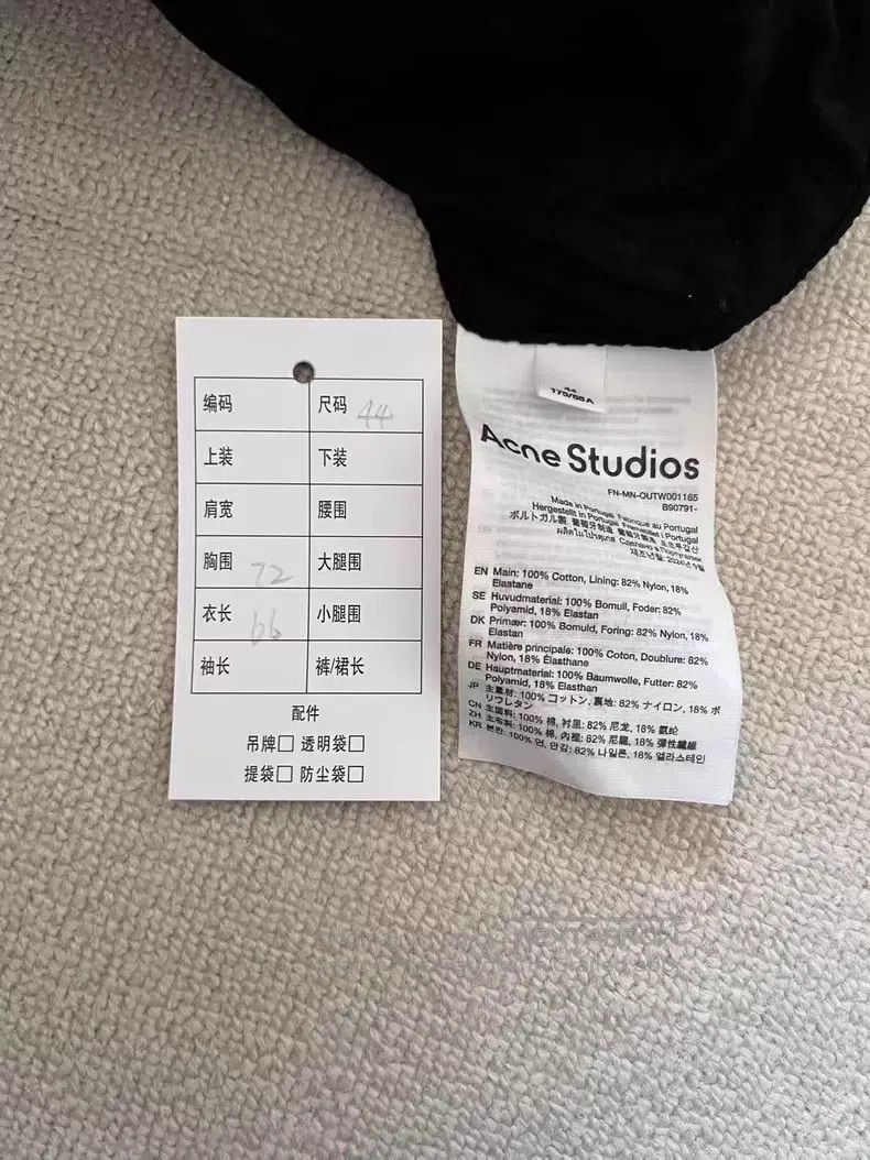 Acne Studios Acne Studios 1996 Series Logo Zipper Back Letter Number Pr Size US S / EU 44-46 / 1 - 4 Thumbnail