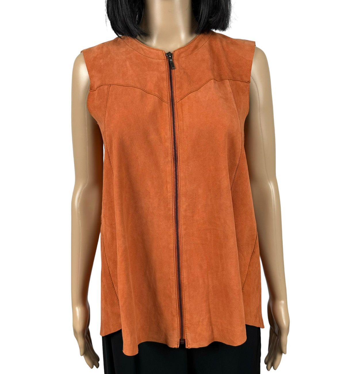 Designer × Genuine Leather Cigno Nero Genuine Leather Soft Nubuck Vest size 38 Size XS / US 0-2 / IT 36-38 - 2 Thumbnail