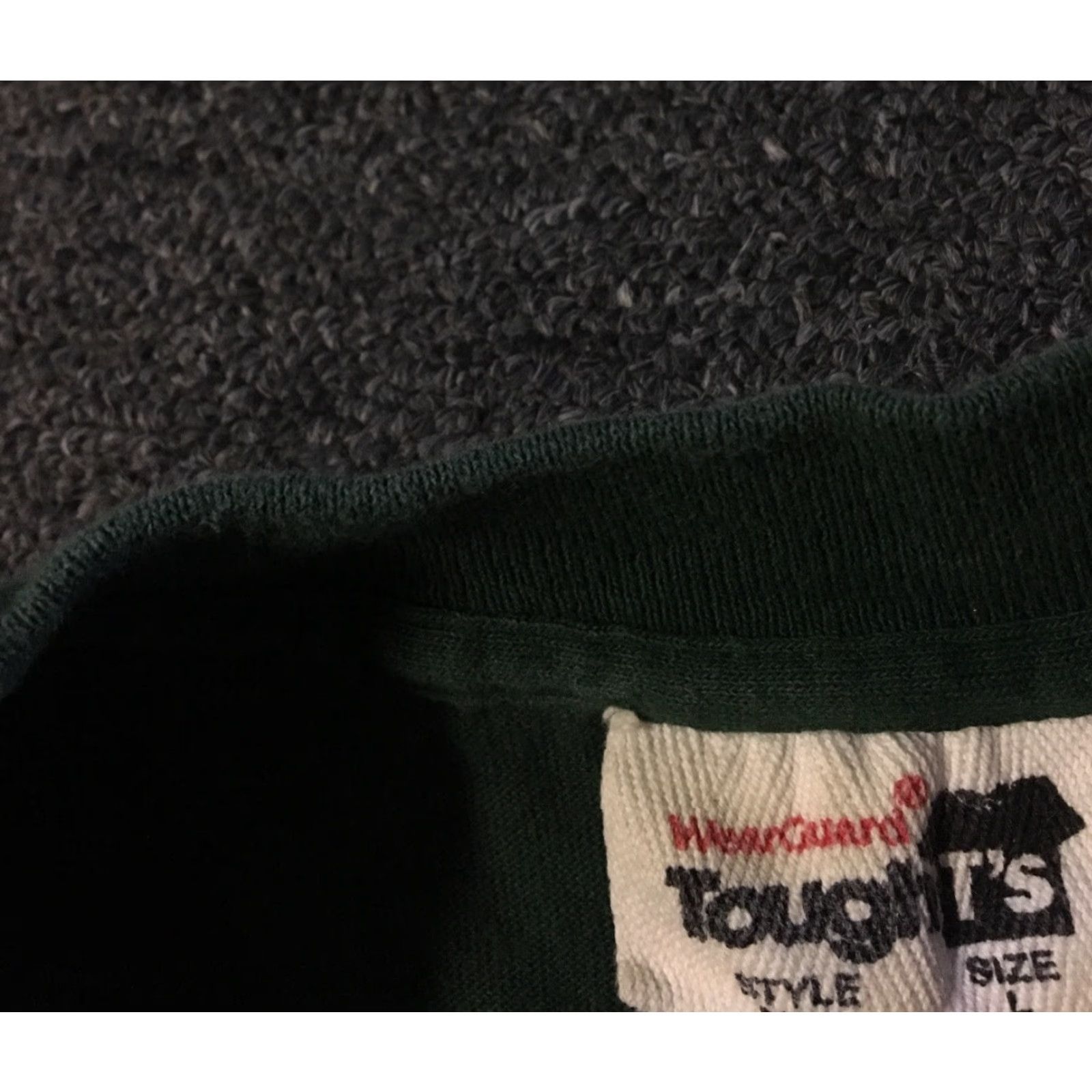 Vintage VINTAGE Tory Construction Worker Shirt Large Green 90s Grunge Punk Tattoo Single Stitch Mens T-Shirt Size US L / EU 52-54 / 3 - 7 Thumbnail