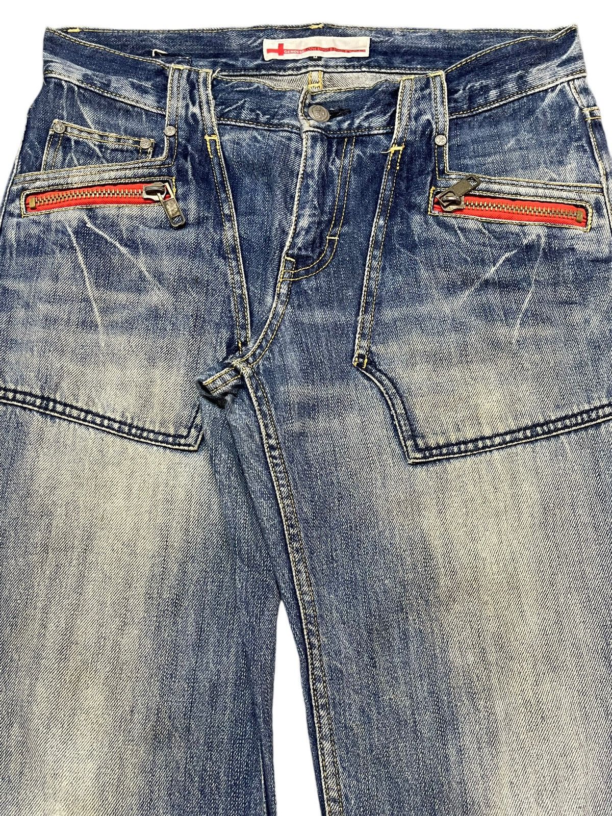 14th Addiction Vintage Japanese Genoese Faded Wash Style Loose Jeans Size US 32 / EU 48 - 4 Thumbnail