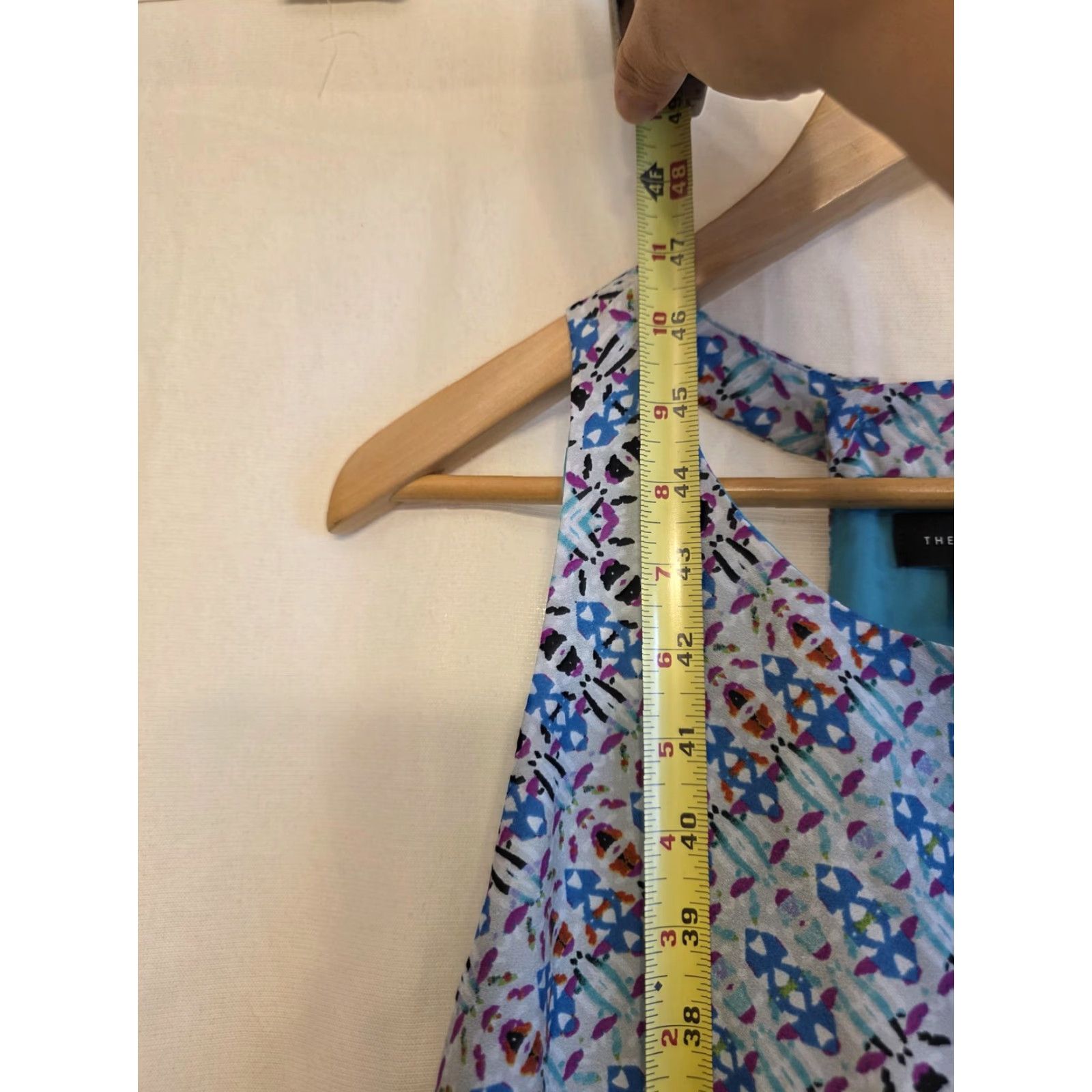 Vintage The Limited Dress Womens S Blue Geometric High Neck Sleeveless Midi Boho Size S / US 4 / IT 40 - 5 Thumbnail