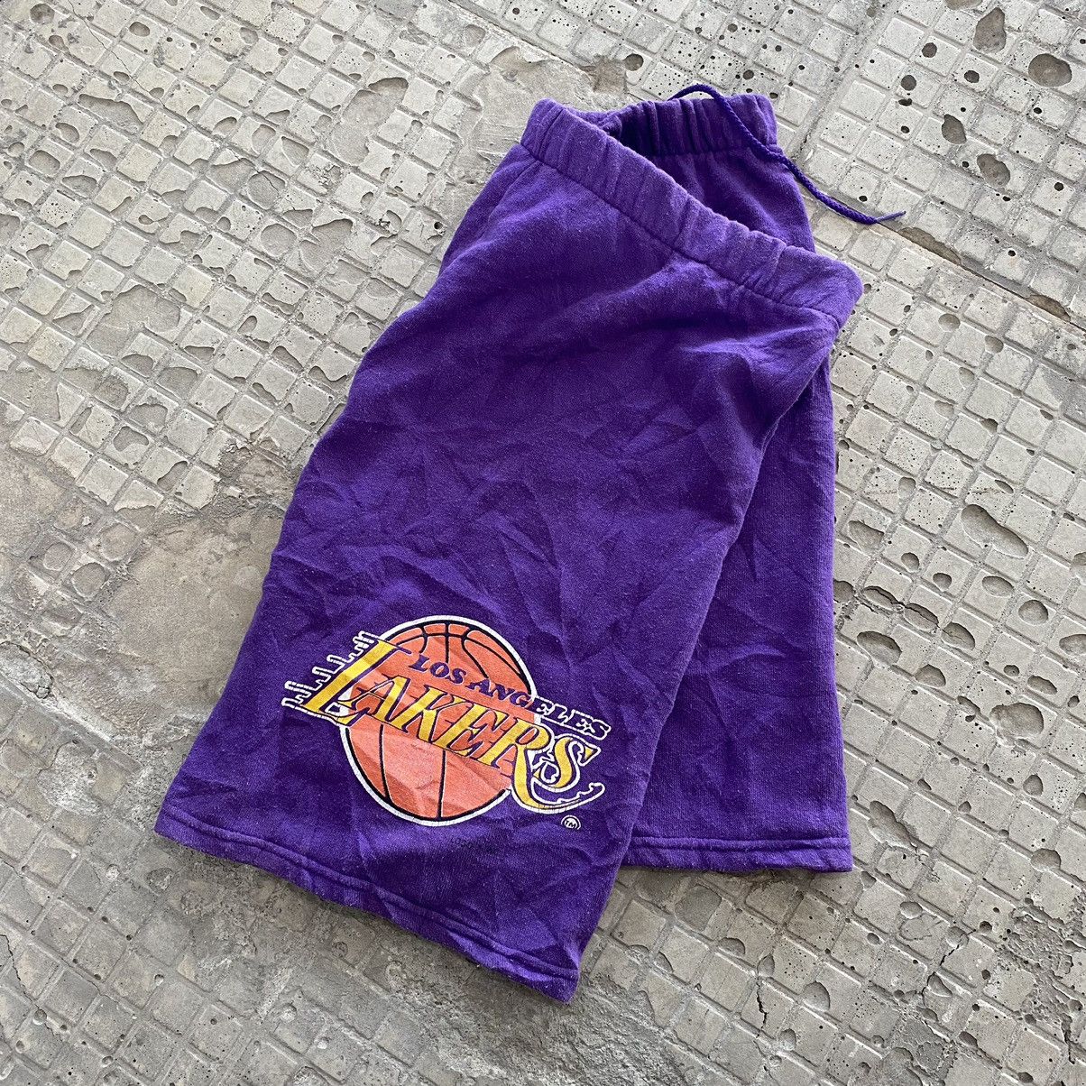 NBA 90s Vintage LA Lakers NBA Washed Pack Pants Size US 30 / EU 46 - 8 Thumbnail