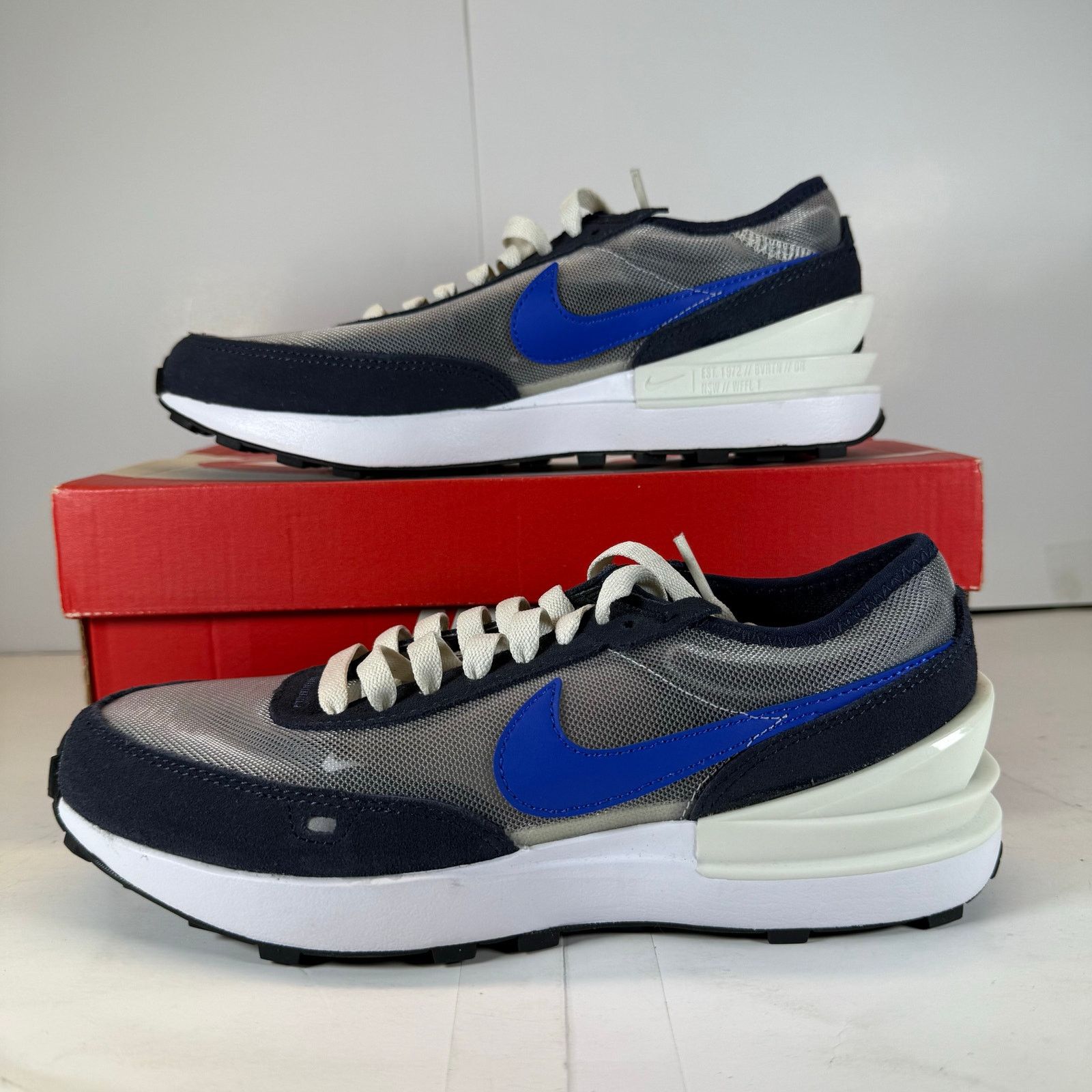 Nike Nike Waffle One (GS) Black/Blue DC0481-005 Size 5.5 Youth Size US 5.5 / IT 35.5 - 1 Thumbnail