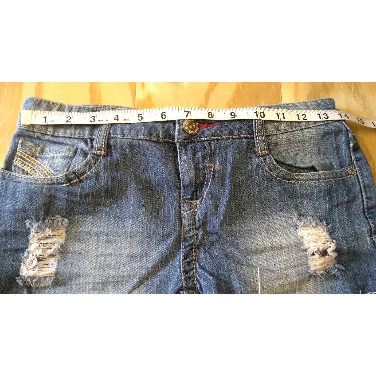 Other Mudd Denim Shorts Women Juniors SZ 0 Blue Distressed Frayed Size 25" / US 0 / IT 36 - 2 Thumbnail