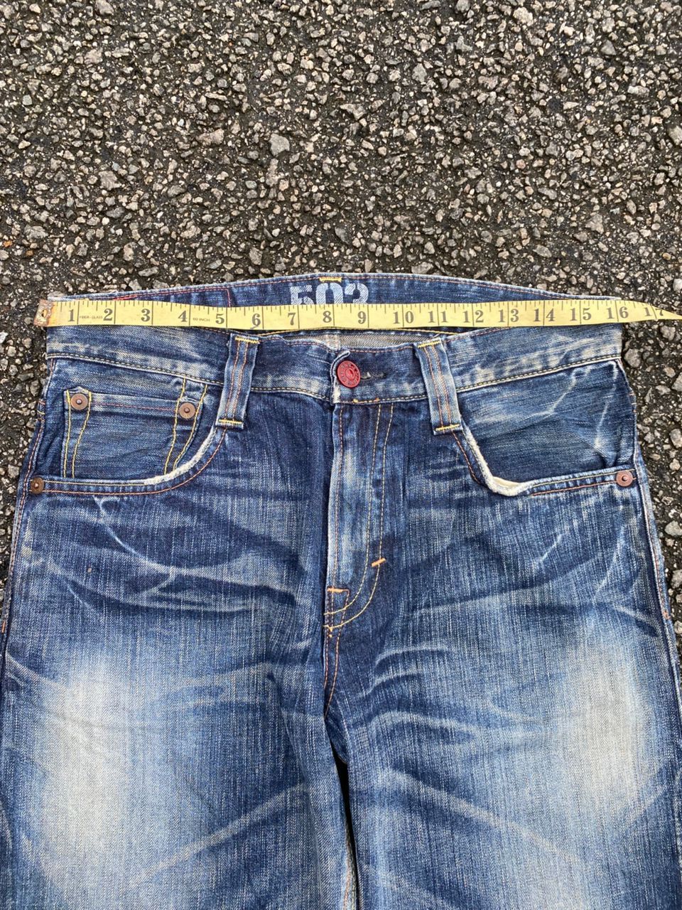 Edwin 💥FLARE💥VINTAGE EDWIN 503 BLUE TRIP DISTRESSED DENIM Size US 32 / EU 48 - 3 Thumbnail