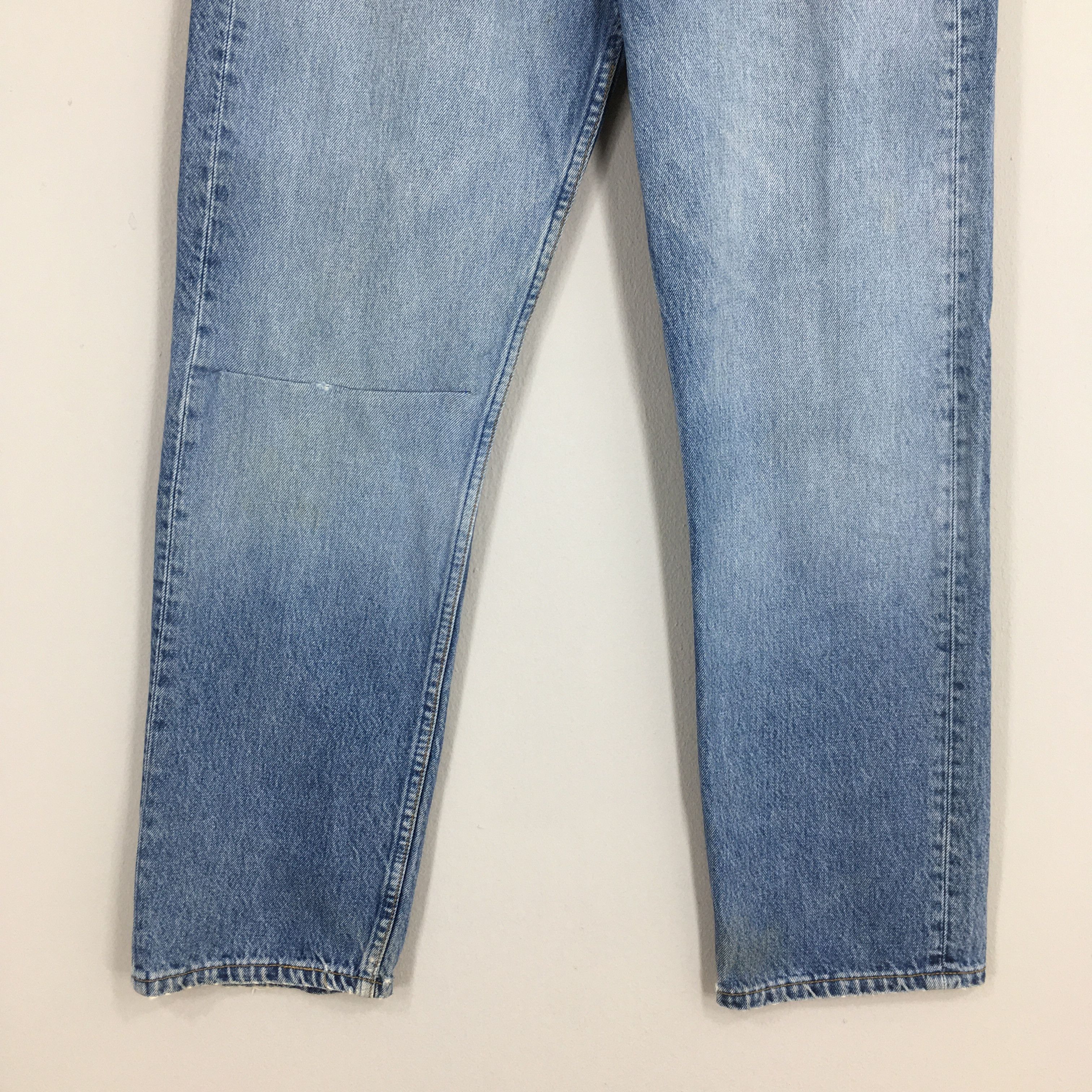 Levi's Size 31x28.5 Vintage 90s Levi's 501 Faded Blue Jeans S283 Size US 31 - 4 Thumbnail