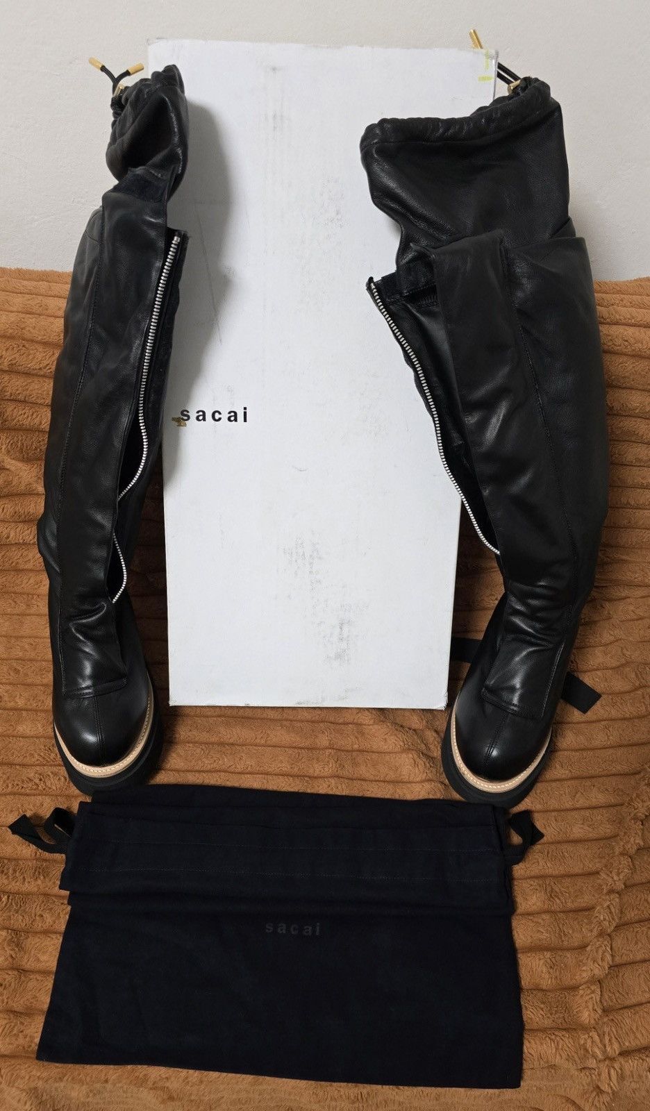 Sacai Sacai Leather Over The Knee Platforms Boots Size eu 39 Size US 9 / IT 39 - 3 Thumbnail