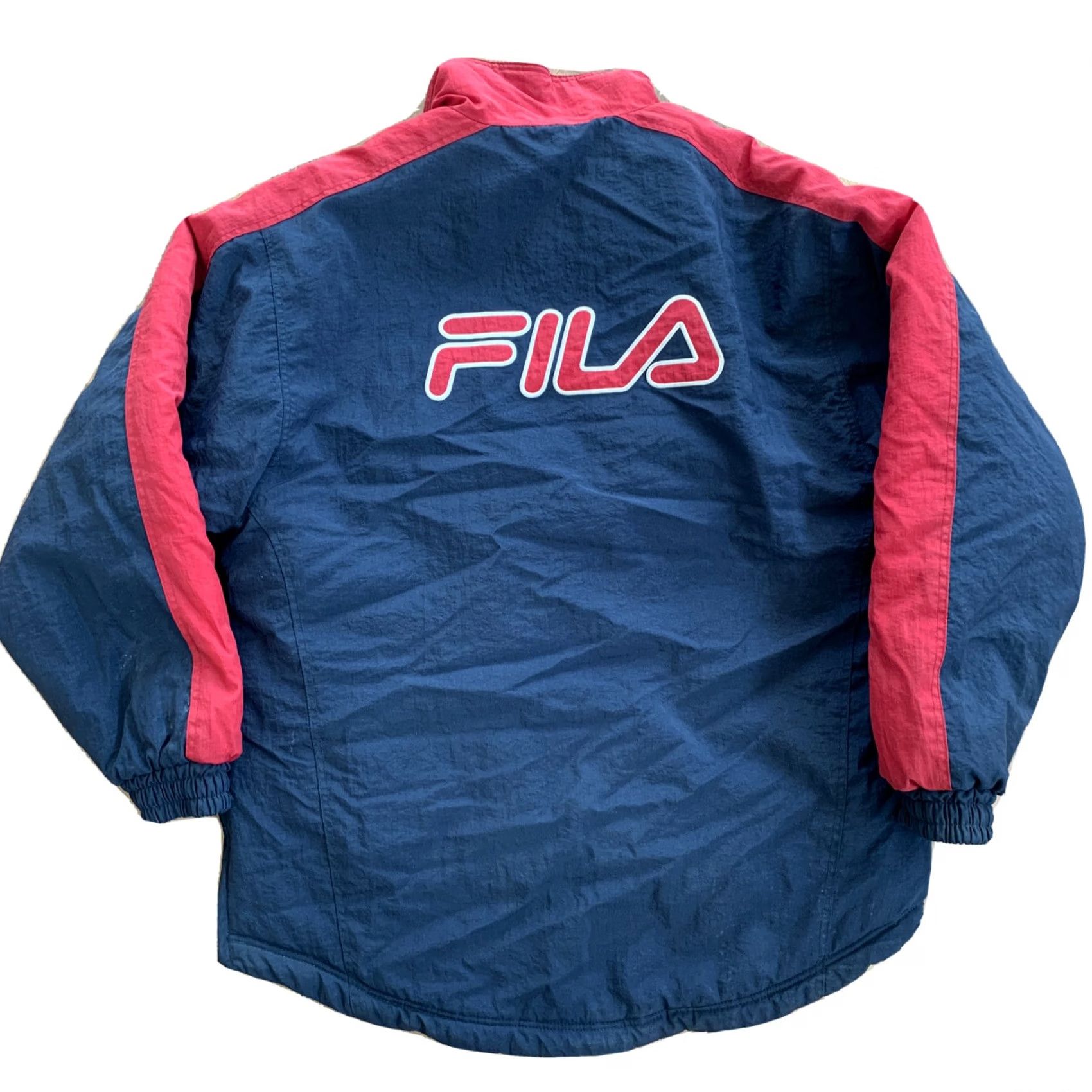 Fila VINTAGE FILA Pullover Puffy Jacket Winter Coat Mens L Blue Red Spellout 90s Size US L / EU 52-54 / 3 - 2 Thumbnail