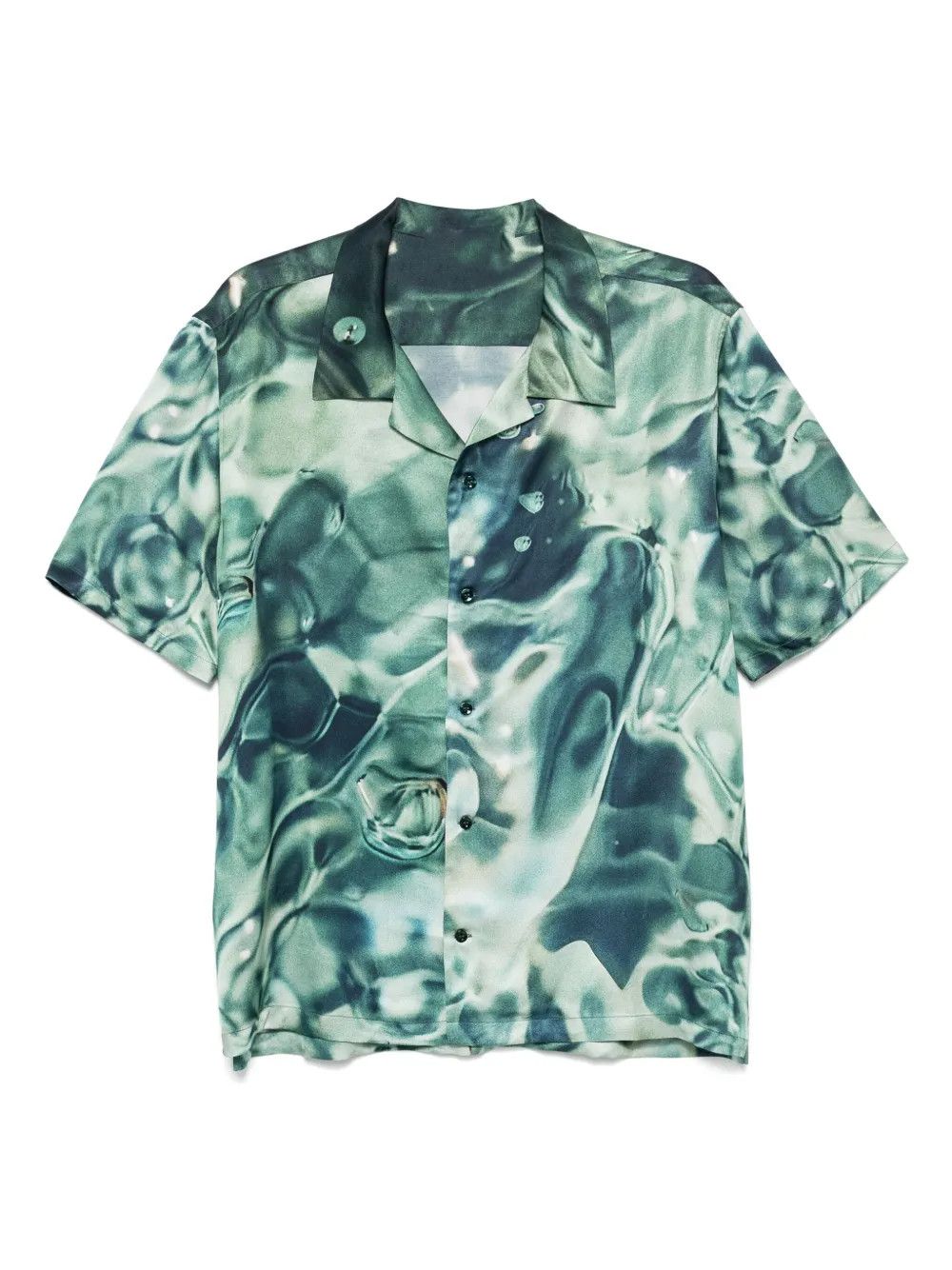 Other Green Water-Print Shirt – Nature-Inspired Men’s Streetwear Size US M / EU 48-50 / 2 - 3 Thumbnail
