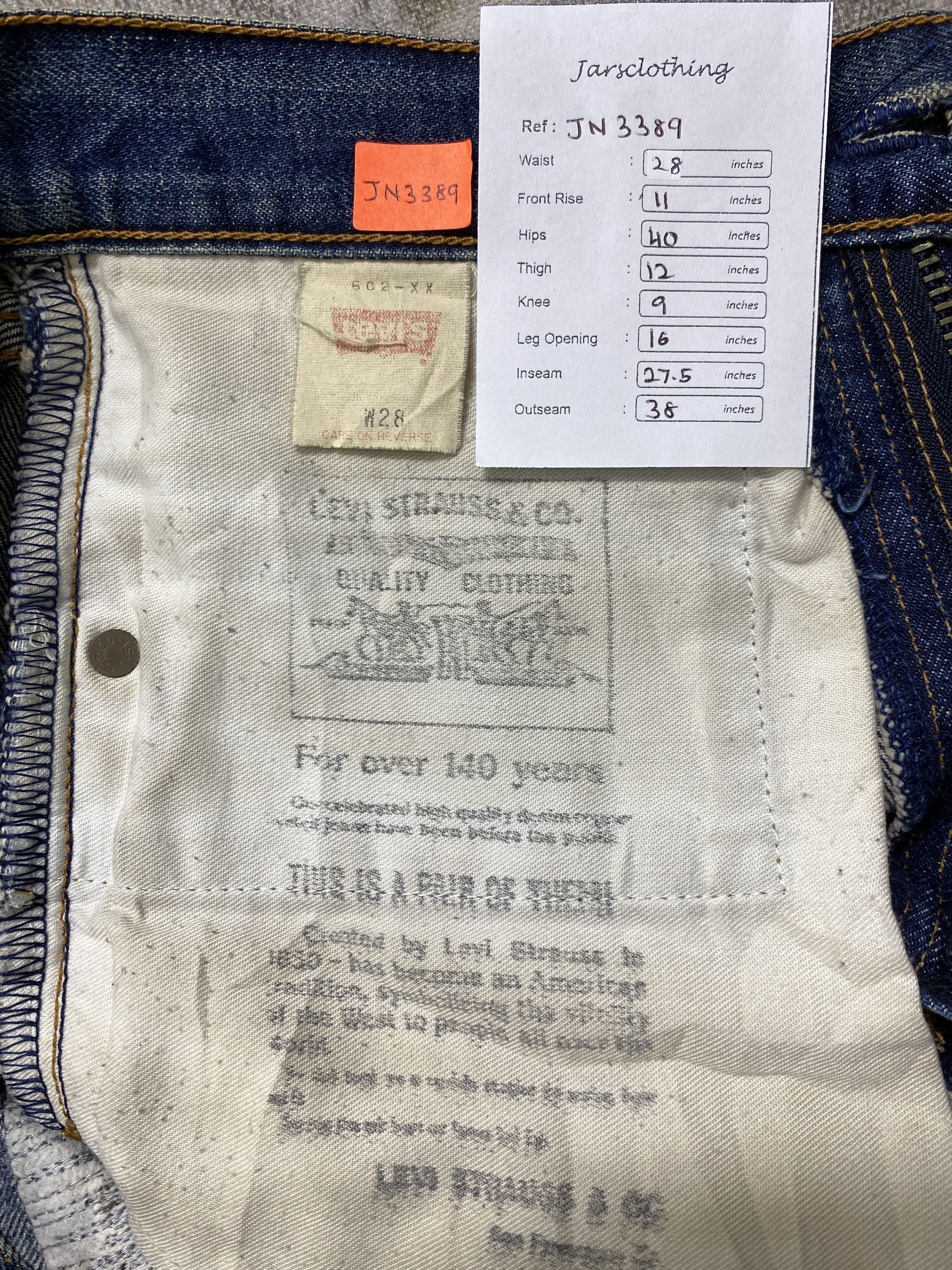 Kapital Vintage Redline Levi's 502 Big E kapital style Jeans 28x27.5 Size US 28 / EU 44 - 9 Thumbnail
