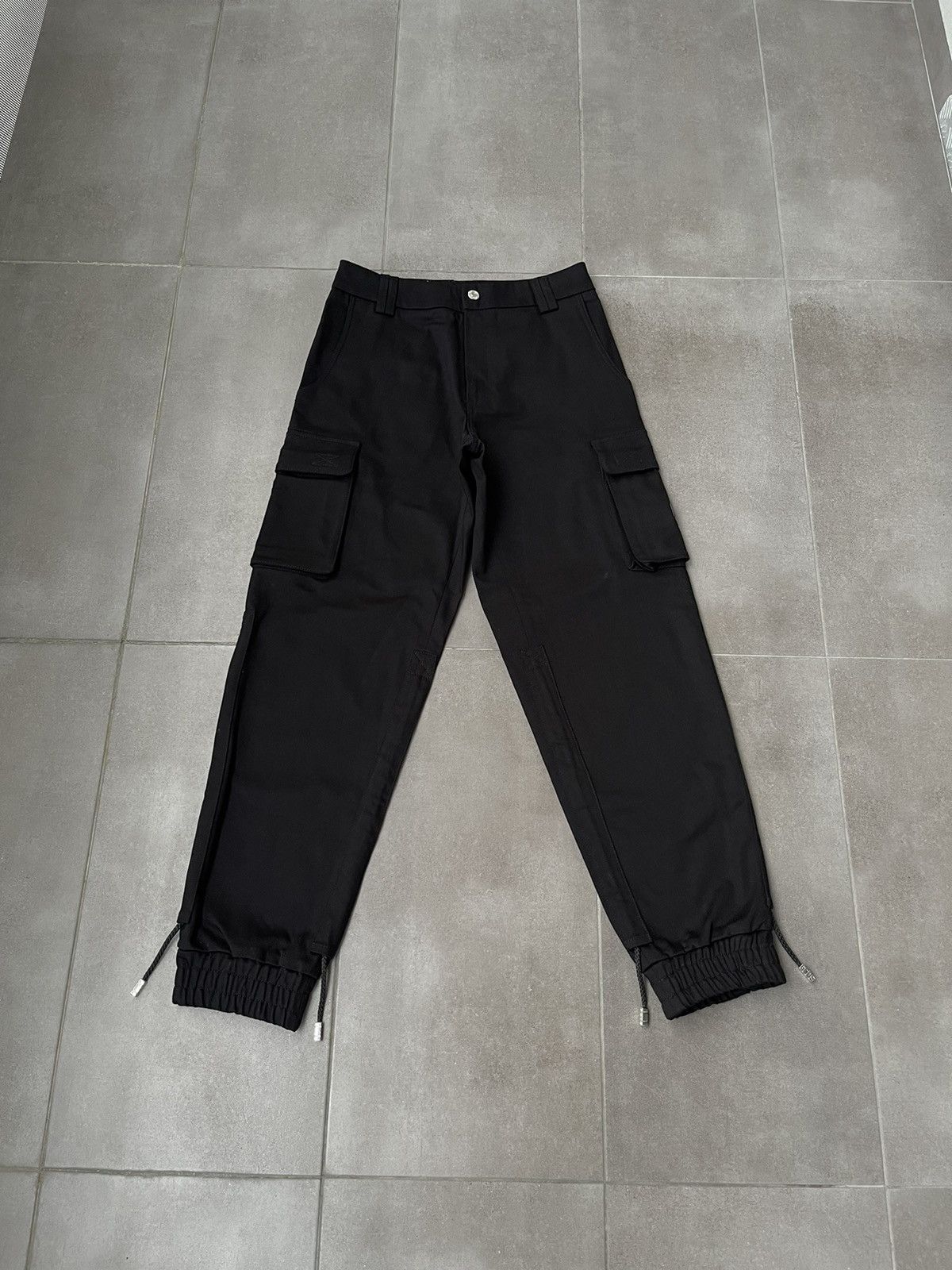 GCDS !DS! AW22 GCDS Logo Patch Cargo Black Pants Size US 32 / EU 48 - 6 Thumbnail
