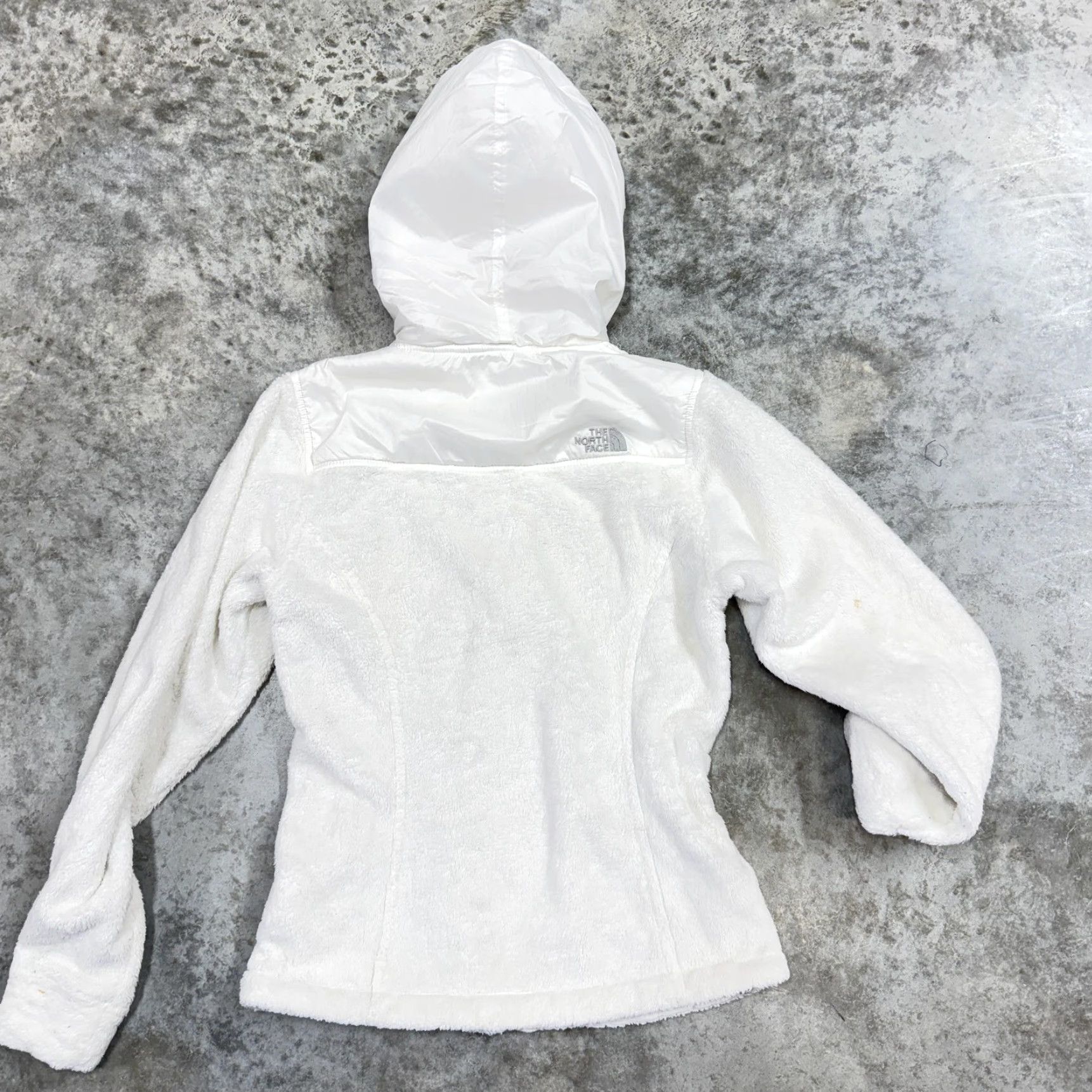 The North Face The North Face Jacket Womens XS White Fuzzy Fleece Hooded Full Zip Warm Cozy Size XS / US 0-2 / IT 36-38 - 6 Thumbnail