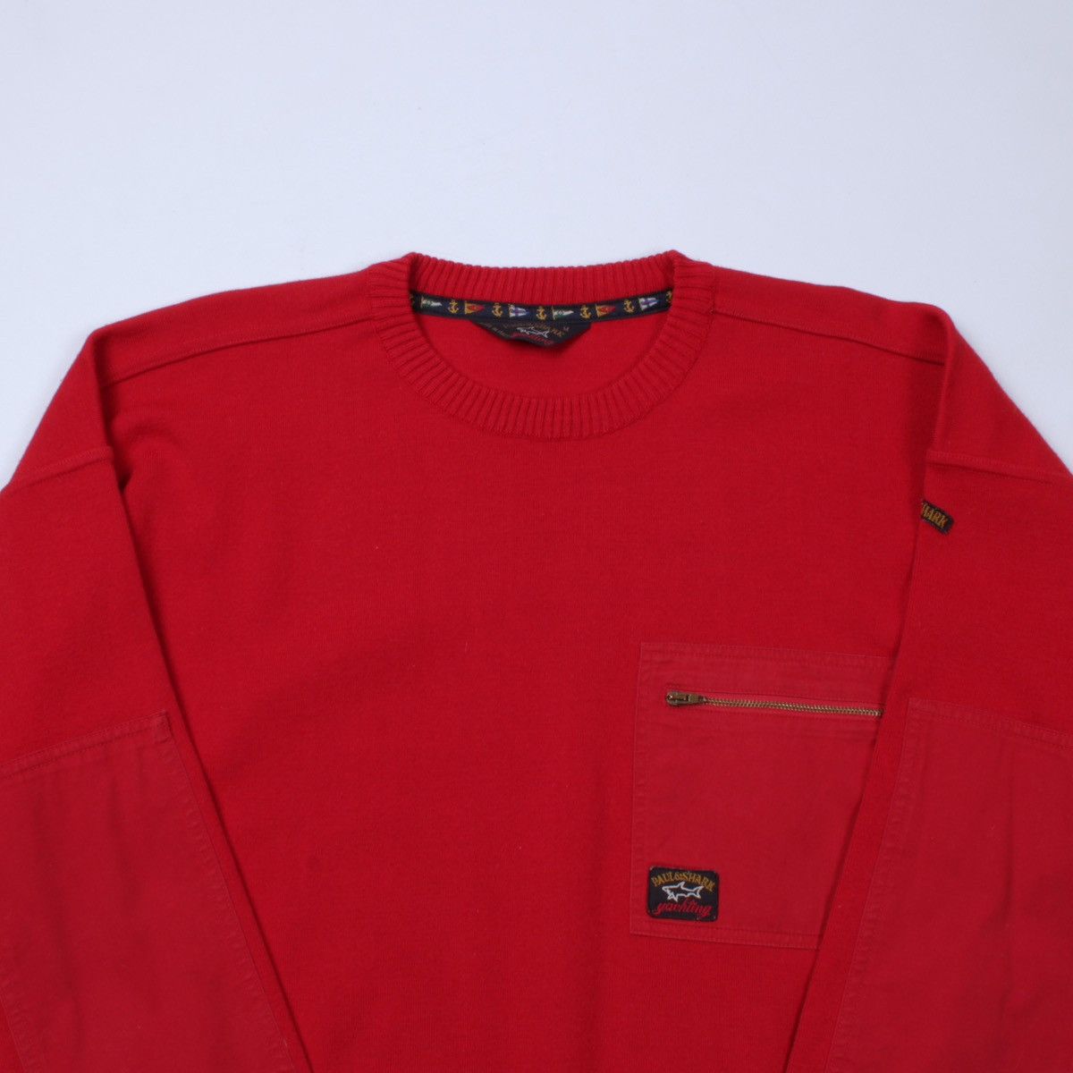 Designer × Paul & Shark × Vintage PAUL SHARK Yachting Vintage Wool Pockets Sweater Italy Size US M / EU 48-50 / 2 - 2 Thumbnail