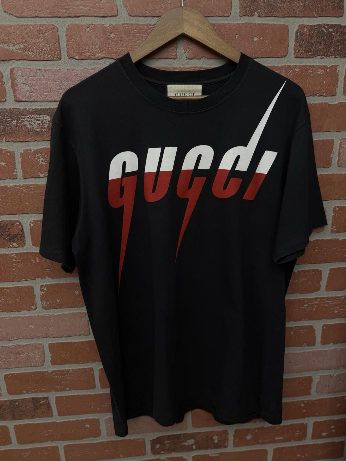 Gucci Gucci Graphic T Shirt Red White Lightning Bolt Black Medium Size US M / EU 48-50 / 2 - 3 Thumbnail
